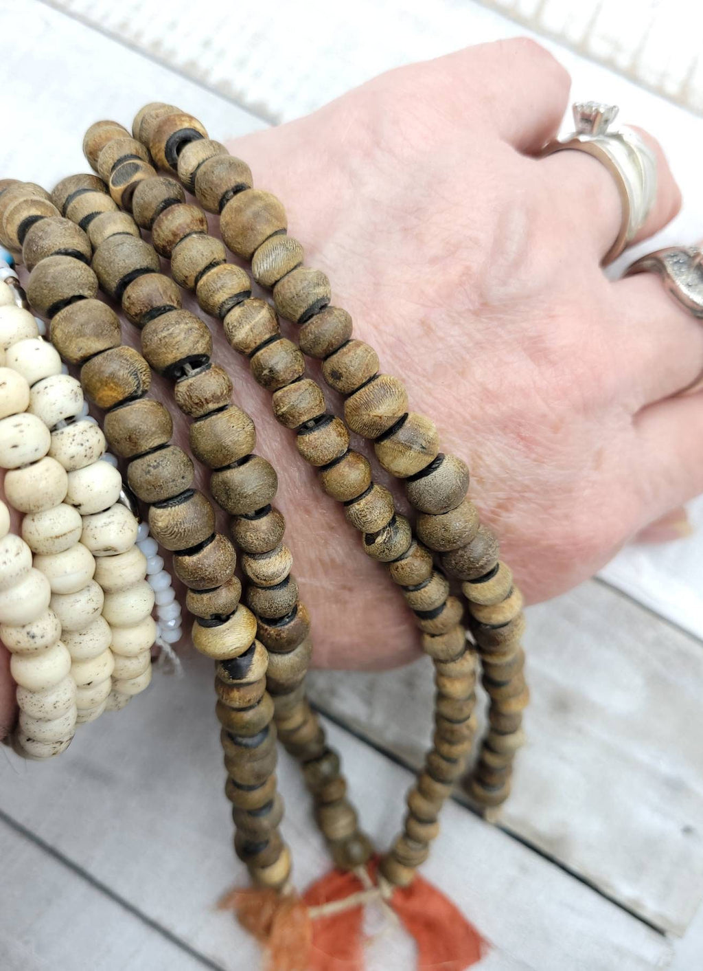 Buffalo Horn Bone Beads  / Round Spacer Genuine  Water Buffalo  Horn  Beads / Carved Beads / Native American / African / Jewelry  Supplies