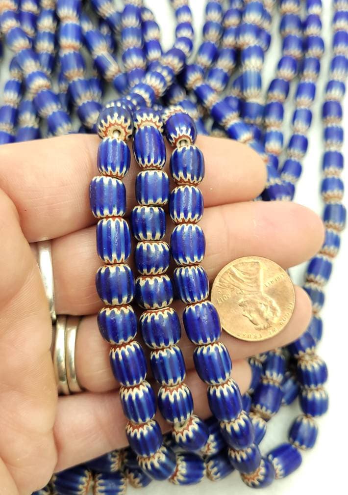 Multilayer Chevron Beads From Java Indonesia /7-9mm x 7-8mm Choose Full Strand 21" Inches 62-64 Or Half Strand / Vintage / Jewelry Supplies