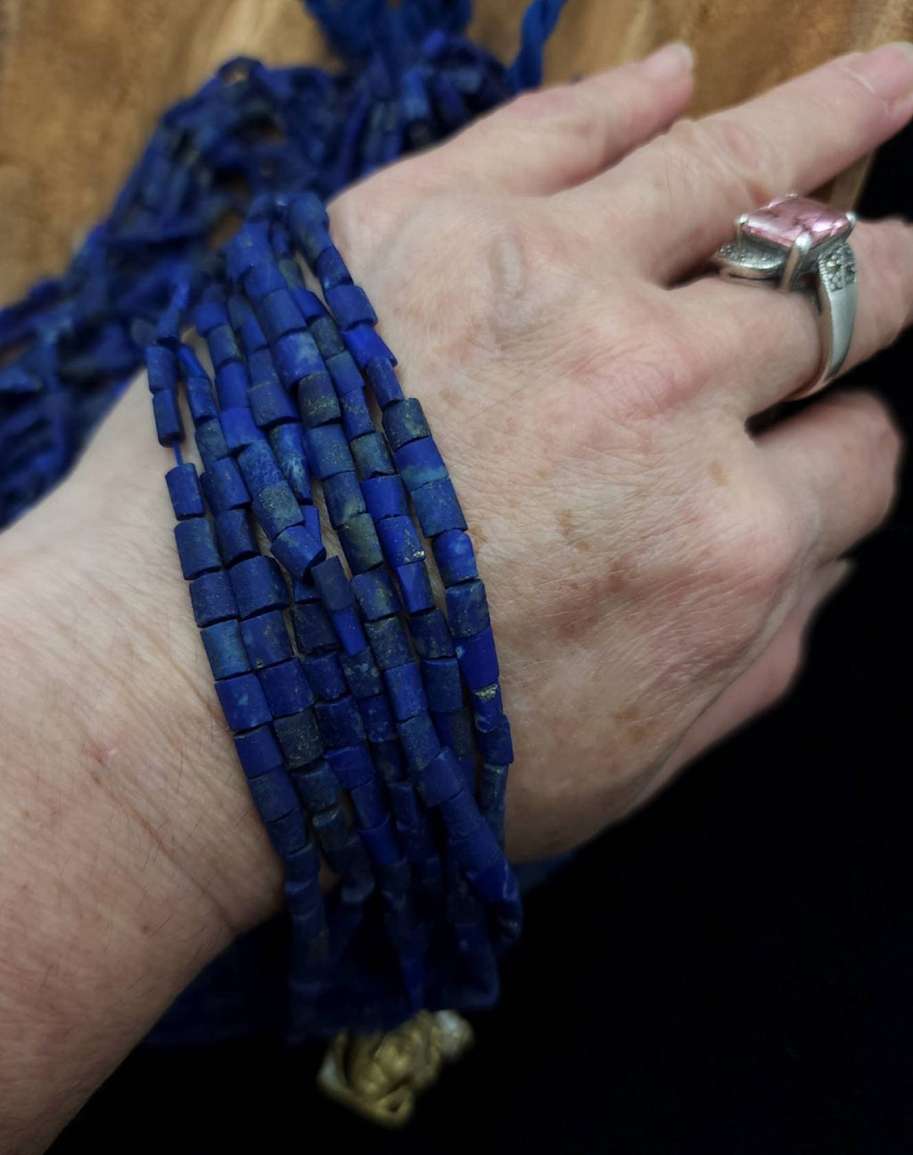 Beautifull Genuine Lapislázuli From Afghanistan Full Strand 15" 5mmx5-6mm 67-72 Beads /Jewelry Supplies.