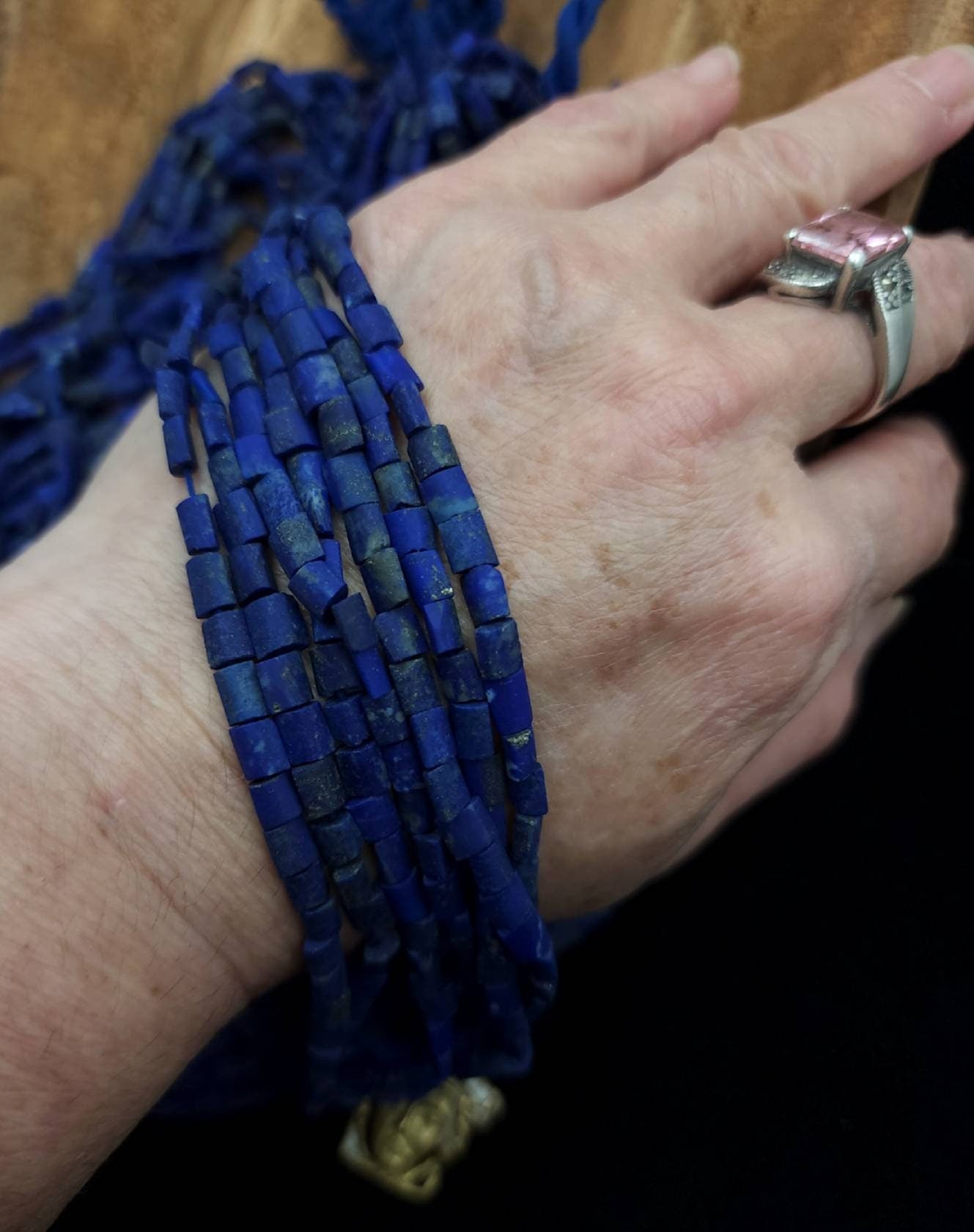 Beautifull Genuine Lapislázuli From Afghanistan Full Strand 15" 5mmx5-6mm 67-72 Beads /Jewelry Supplies.