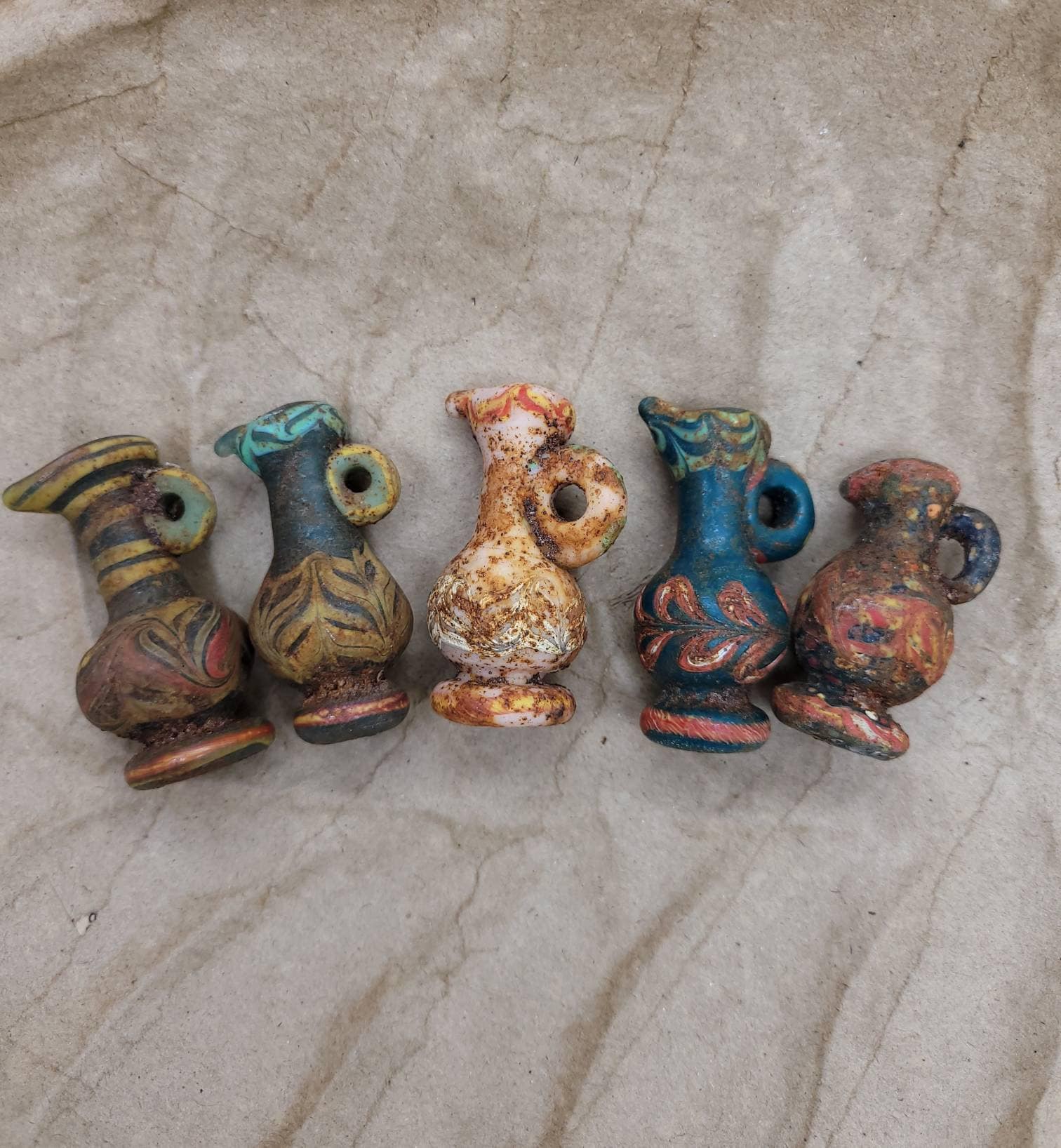 Beautiful Rustic Looking Glass Vases Fully Handmade Thailand Crafts / Thailand Jewelry / Jewelery Supplies.