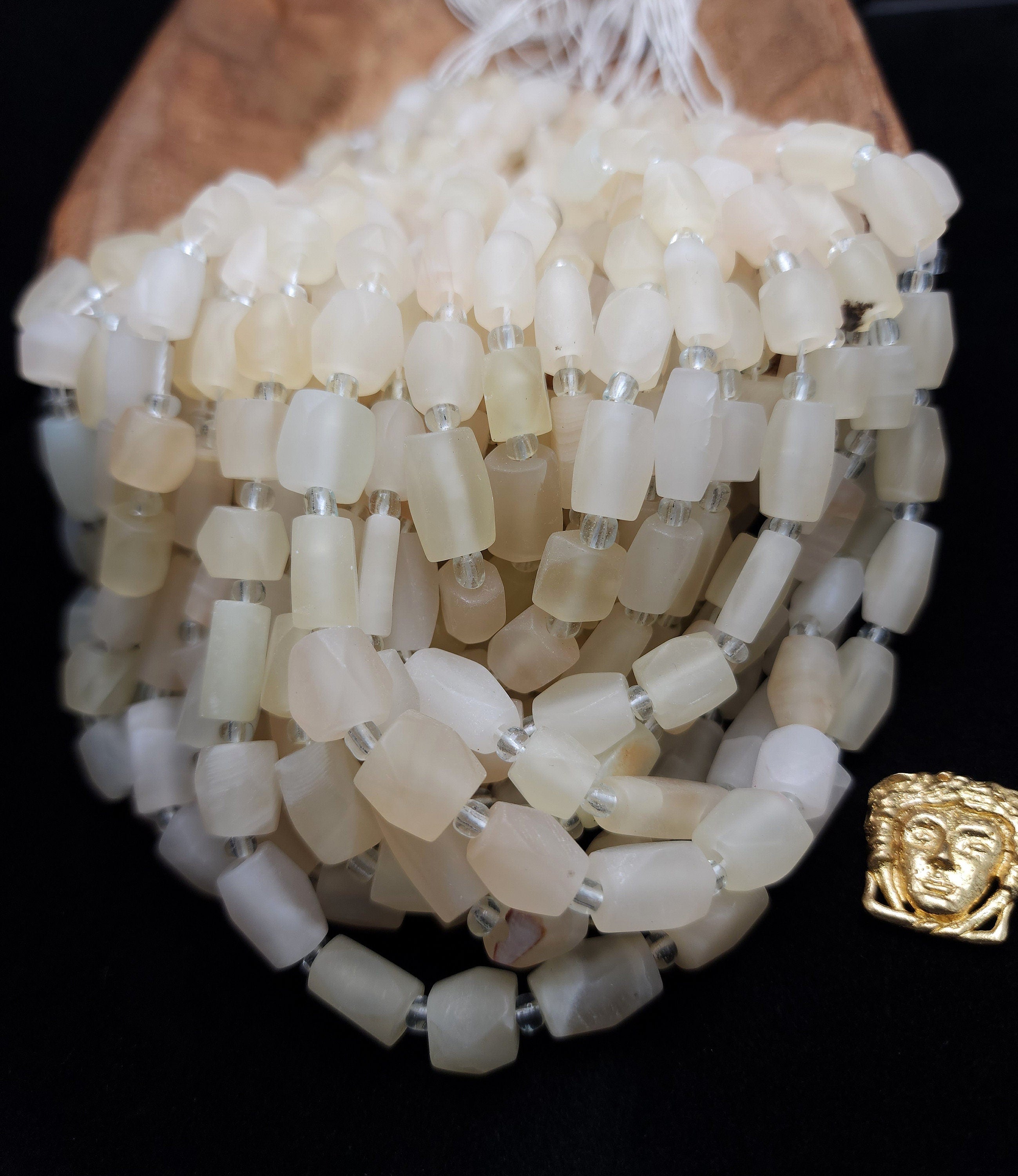 Authentic Old Calcite From Afghanistan, Strand 15" 9-17mm [24-26], Natural stones, Jewelry Making Supplies.