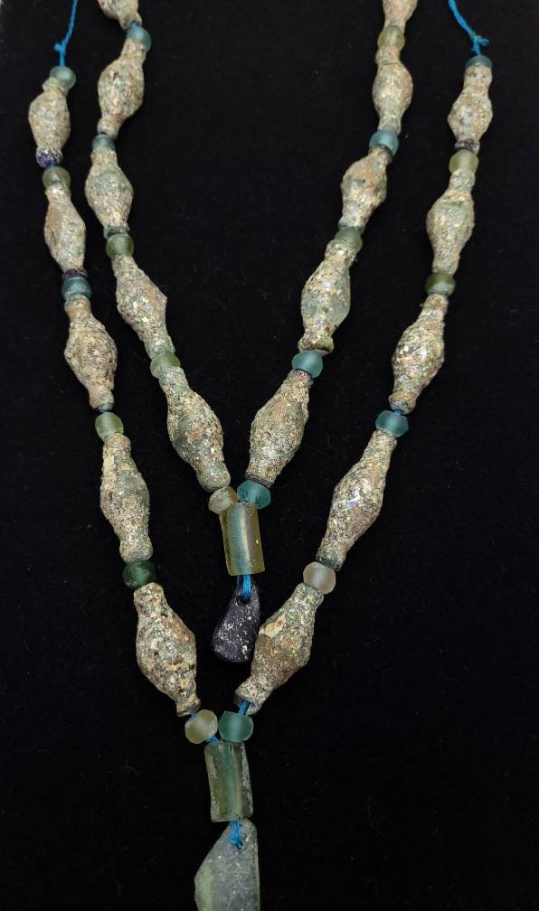 Very Old Roman Glass / Price For a Single Piece /Discovered By Excavation In The Sahara / Jewelry Supplies / Hard to find.