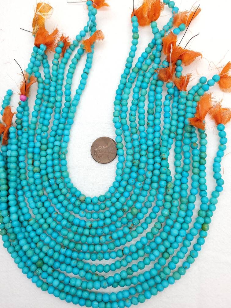 Beautiful Handmade Water Buffalo Bone Beads 4x4-4x5mm / 12 inches strand 70-74 Beads / Jewelry Supplies.