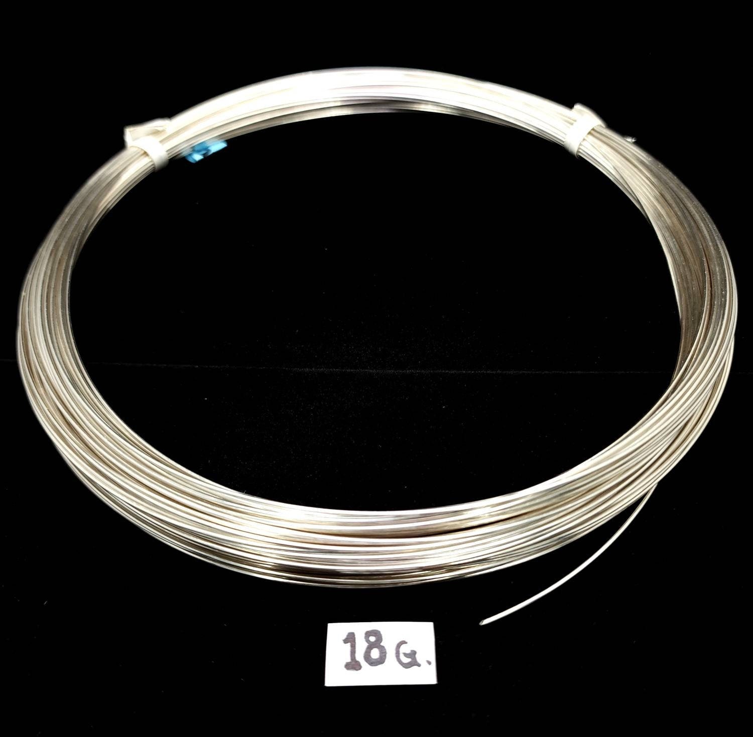 925 Sterling Silver Round Wire / Soft Dead 18 Gauge / Price is for 3 Feet or 6 Feet Handmade / Jewelry Making Supplies