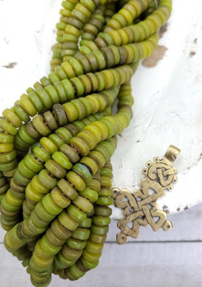 Hermosas cuentas con acento rústico de 11-12 mm de hilo de 10" de largo/indonesio/java/tailandia/suministros de joyería.