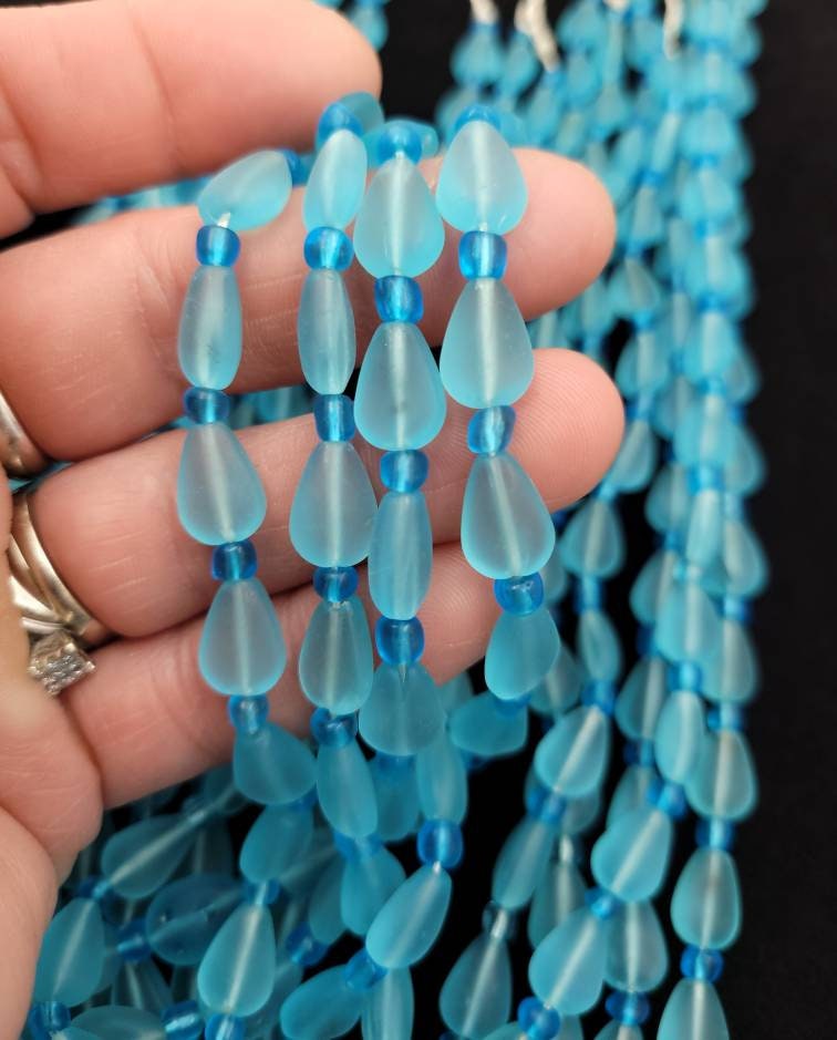 Glass Beads From AfghanistanStrand 17-18" 10 x 8mm / Jewelry Supplies / Egyptian Style Beads /Choose Color Option / Opaque Glass Beads