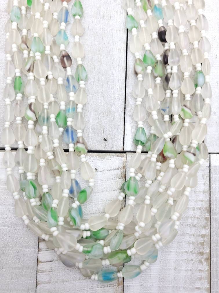 Beautiful Glass Beads From AfghanistanStrand 15-17 "10 x 8mm/Jewelry Supplies / Egyptian Style Beads/Choose Option.