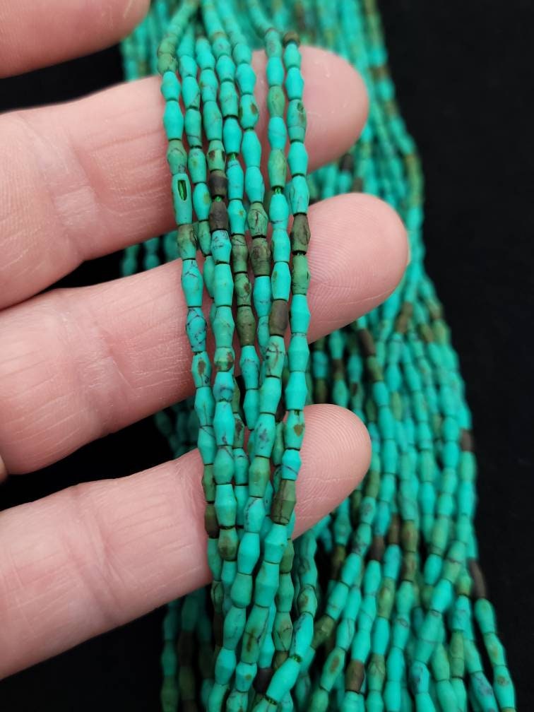 Beautiful Heishi Beads Turquoises Afghani /Strand 15"  4-5mm x 3mm 89-95 Beads / Jewelry Supplies.
