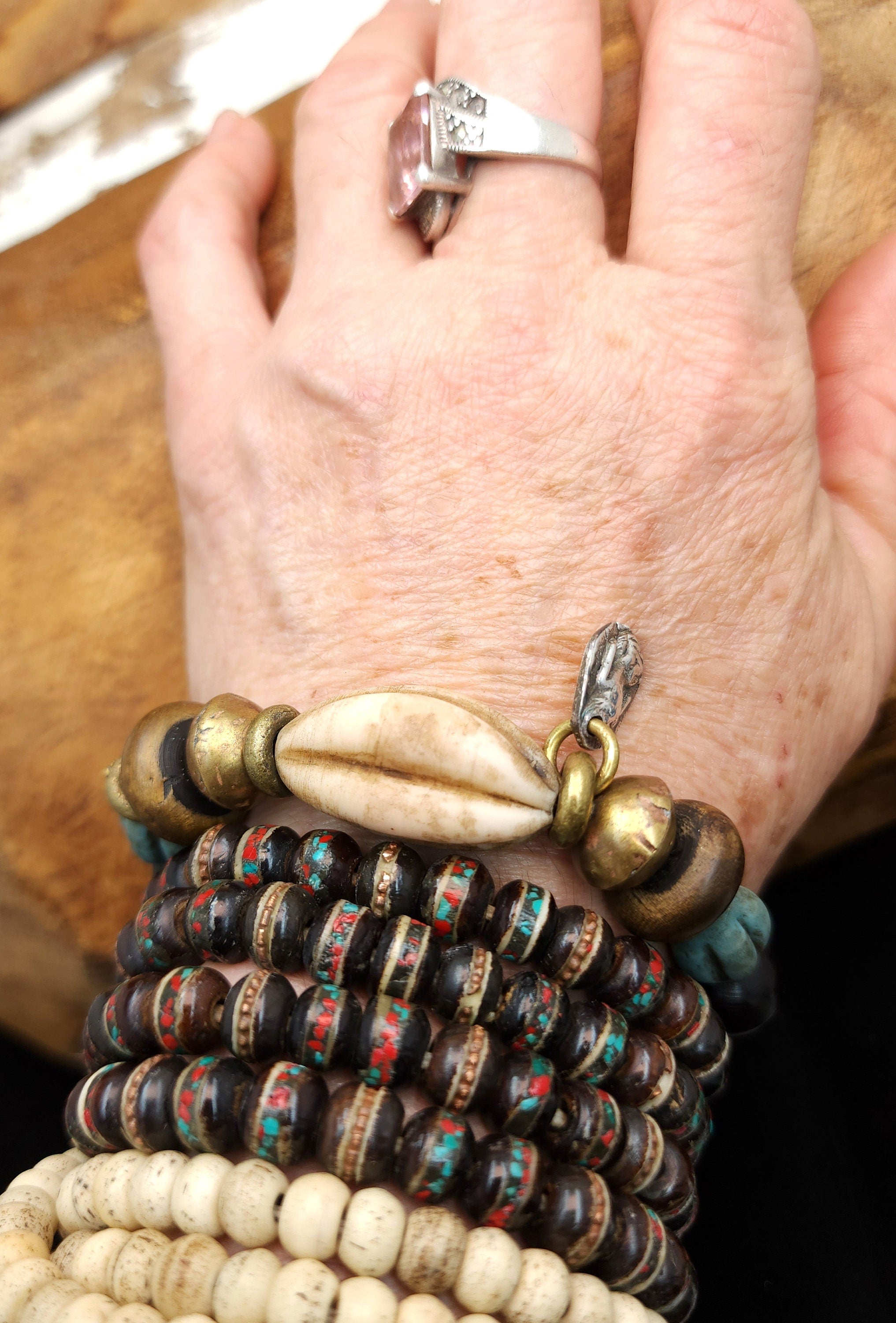 Pulsera Elegante Sofisticada - Rústica - Regalo Para Él O Ella - Joyería Hecha a Mano - Vintage - Pulsera de Cuero - Plata 99.9.