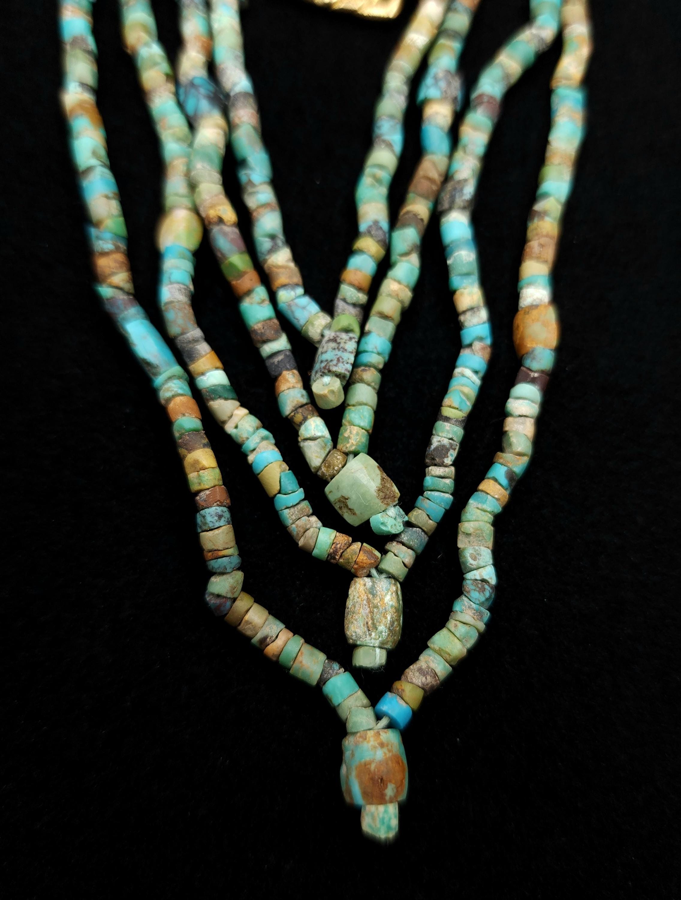 Genuine Turquoise Beads From Afghanistan, Heishi Turquoise Beads, Rustic, Raw Stones, Full Strand 15" 2.5-5mm, Jewelry Making Supplies.