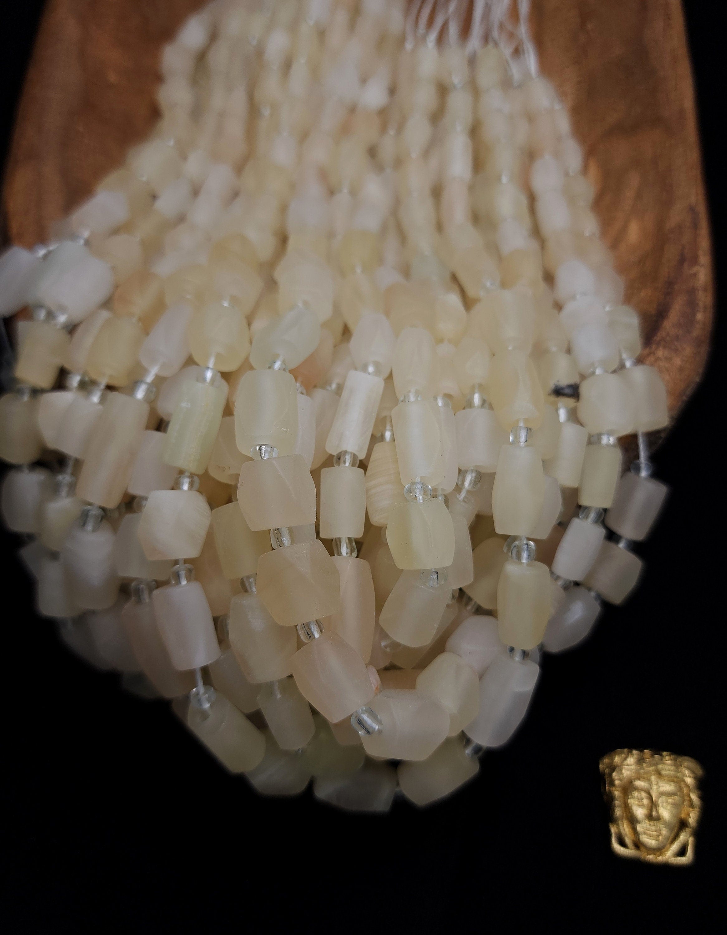 Authentic Old Calcite From Afghanistan, Strand 15" 9-17mm [24-26], Natural stones, Jewelry Making Supplies.