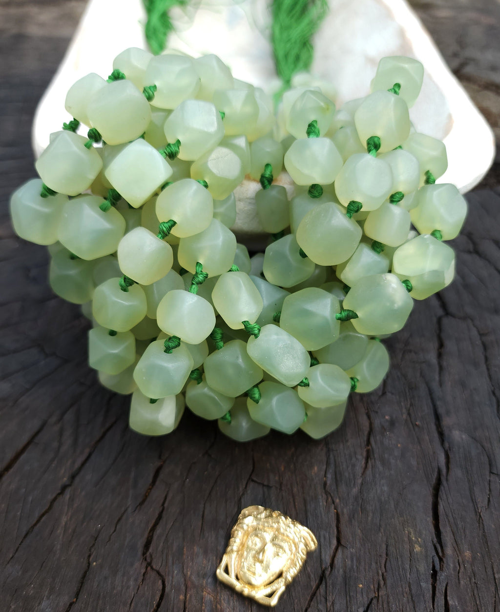 Jade Natural Stone Beads Of Afghanistan, Healing Stones, Full Strand 19-20" 9-15mm ×8-13mm, Jewelry Supplies