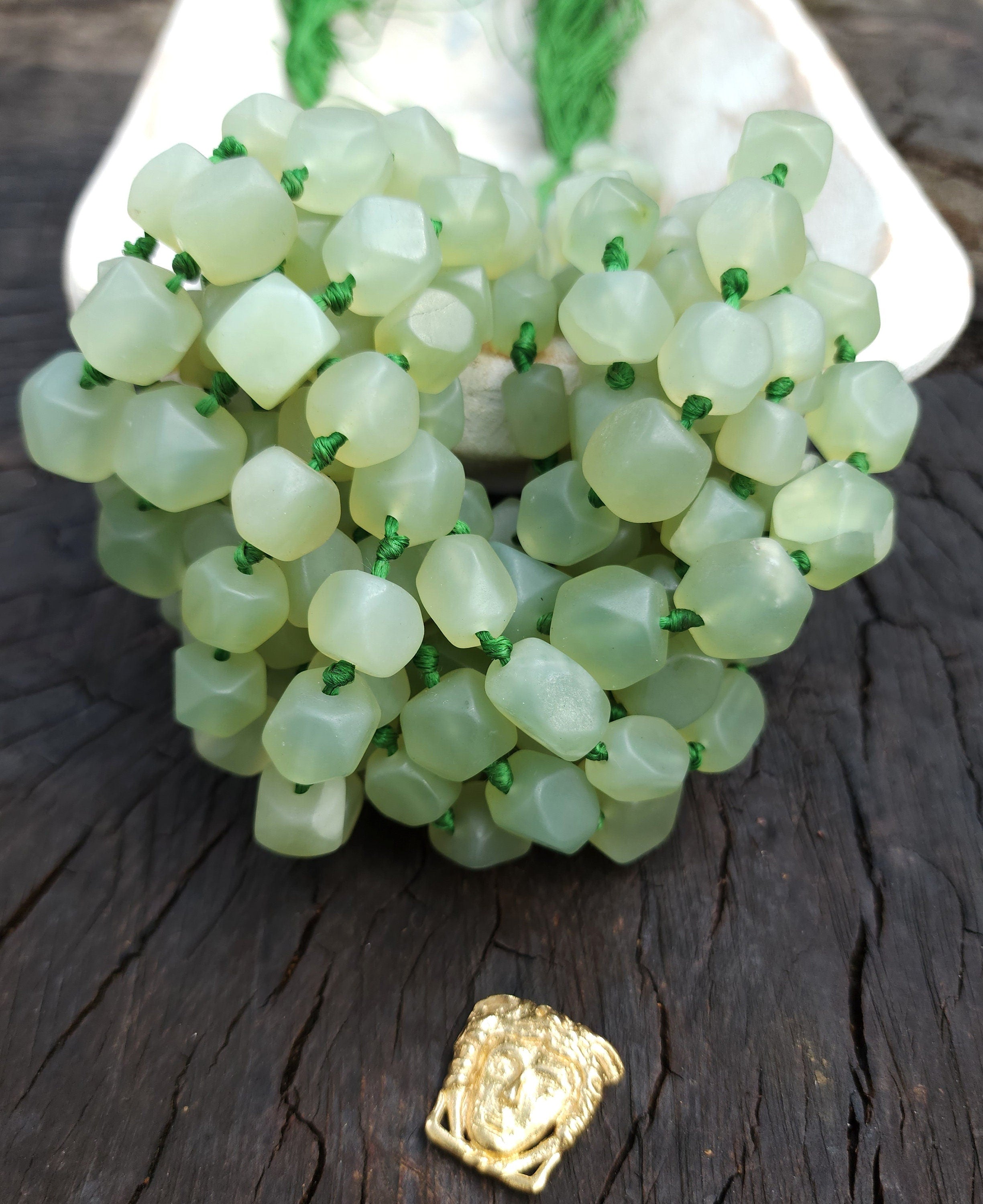 Jade Natural Stone Beads Of Afghanistan, Healing Stones, Full Strand 19-20" 9-15mm ×8-13mm, Jewelry Supplies
