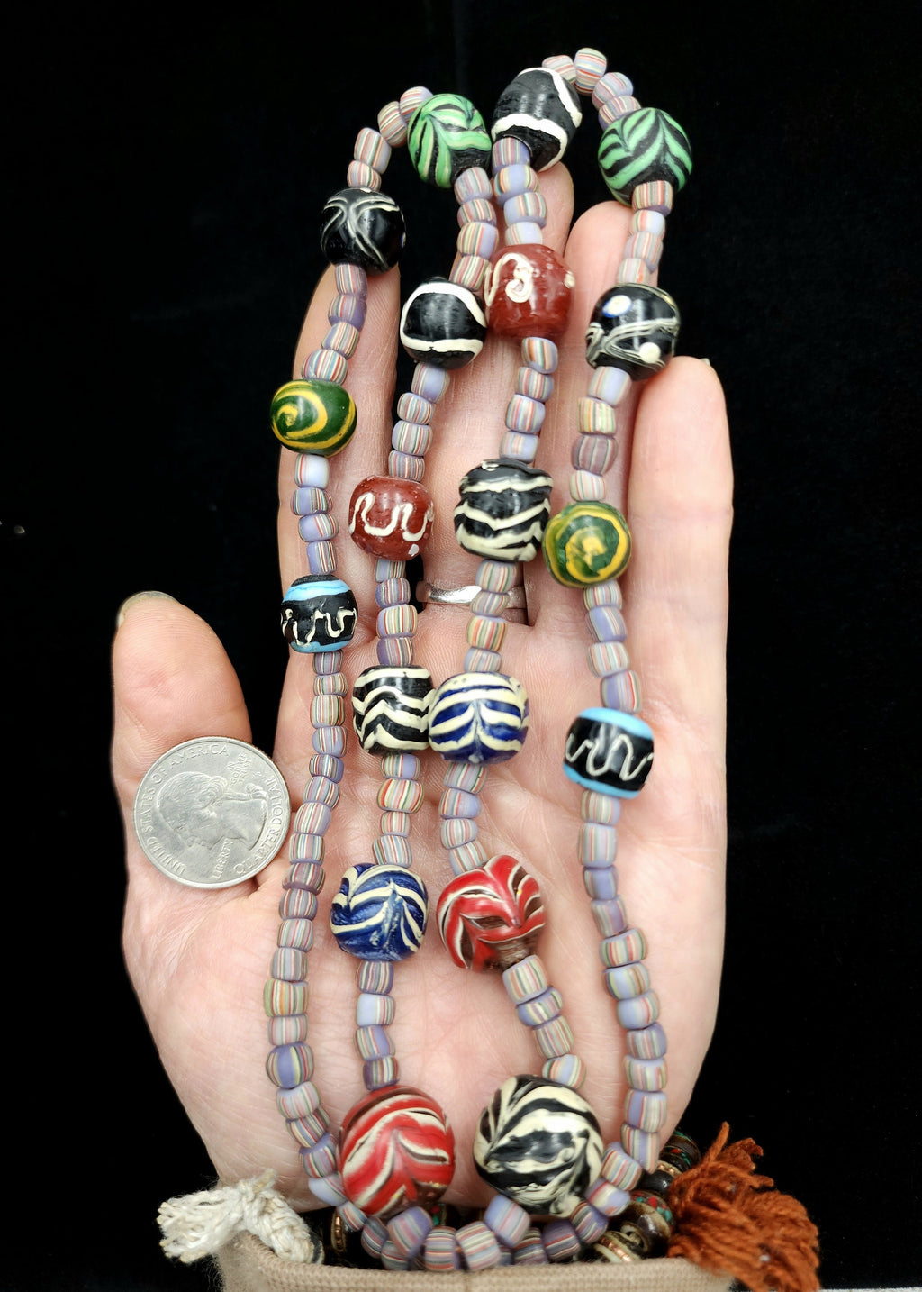 Java Glass Beads Variable Necklace 14" Variable 4-14mm / Gooseberry Beads / Option to choose / Jewelry Making Supplies.