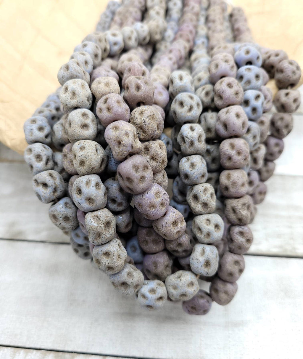 Beautiful Beads Designed By My Inspiration With Rustic Accent 15 Beads 10-11 × 10-11mm / Lampwork Beads / Indonesian / Thailand/JewelrySupp.