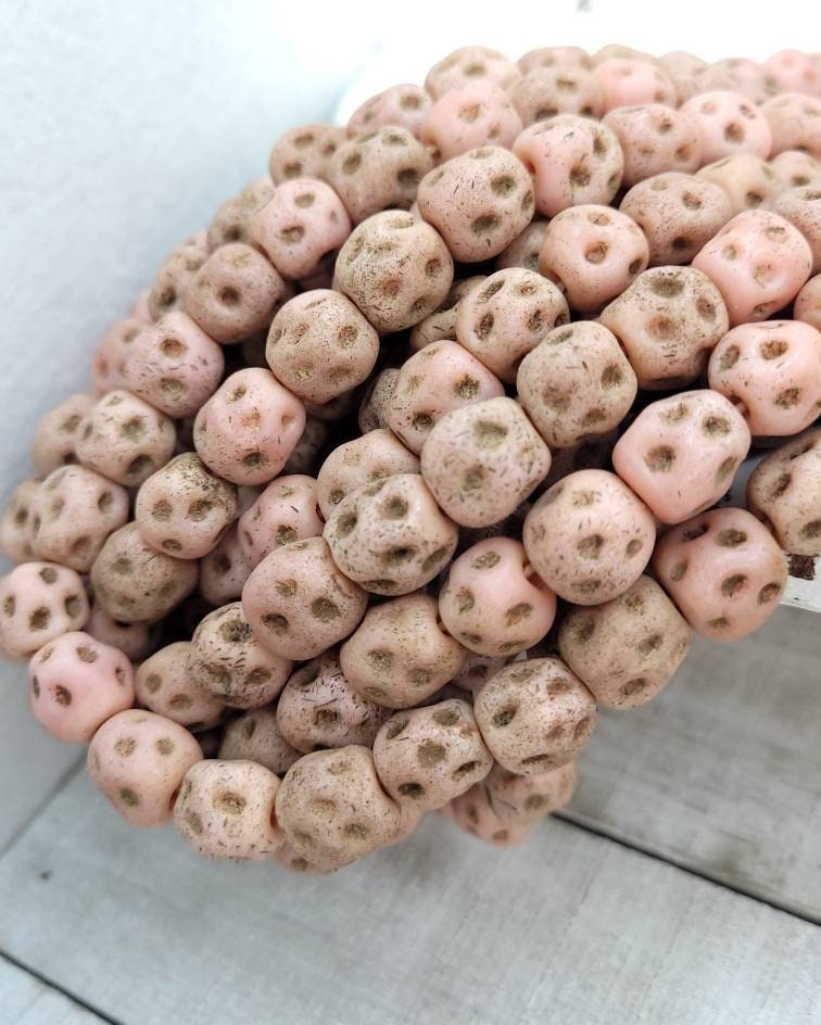 What A Beautiful Beads Designed By My Inspiration With Rustic Accent 15 Beads 10mm / Lampwork Beads / Indonesian / Thailand/Jewelry Supplies