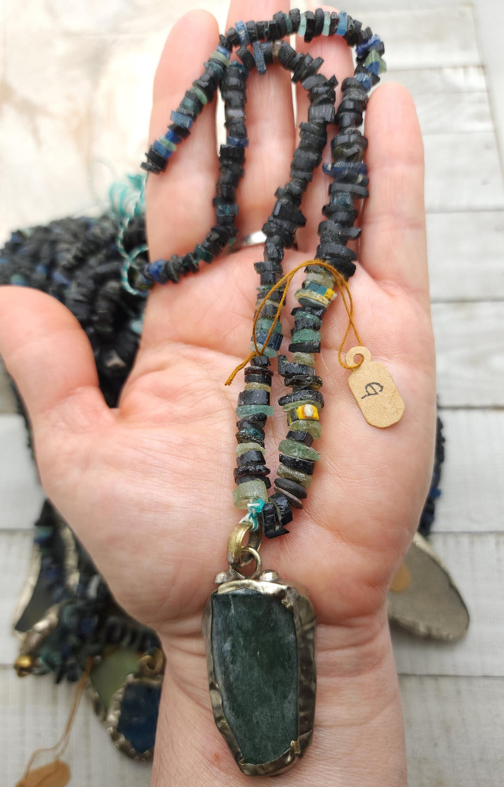 Unusual Dark Beads of Ancient Rome, Rustic Beads, Afghan Jewelry, Large Roman glass pendant, Strand 14-15" 4-10mm, Jewelry Supplies