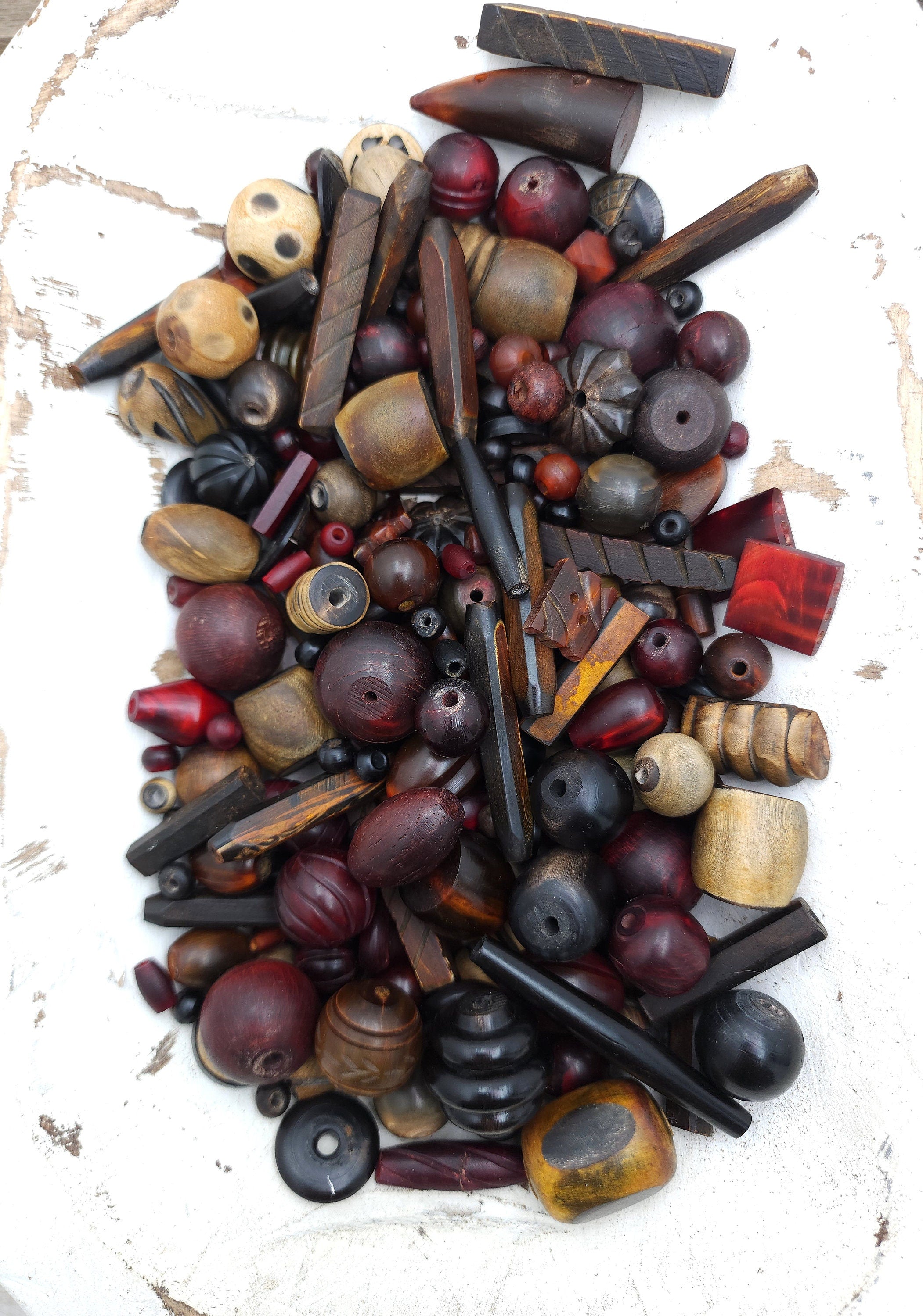 Natural Buffalo Horn Bone Beads, 50 Grams or 100 Or 200 Grams, High Quality Natural Vintage Bone Beads, Hand Carved Beads, Jewelry Supplies.