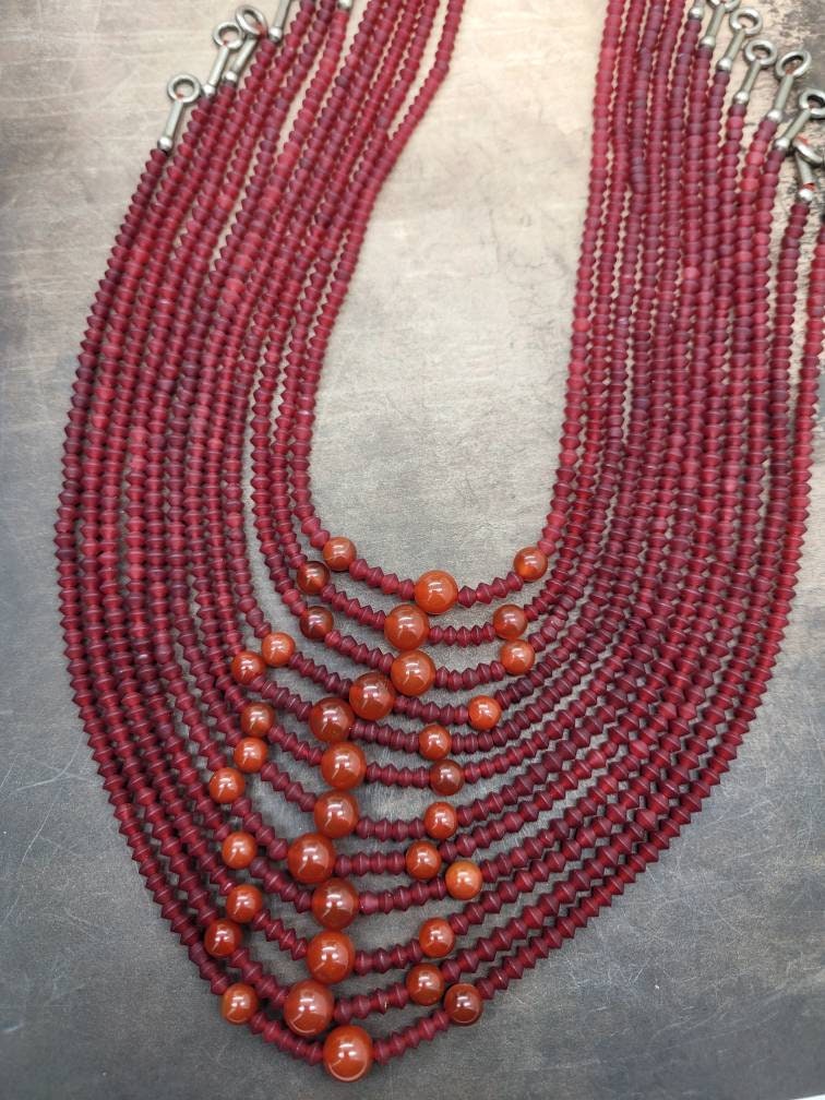 Beautiful Round Saucer Shaped Carnelian Beads/Natural Authentic Fully Genuine Carnelian Necklace /Jewelry From Afghanistan/Jewelry Supplies