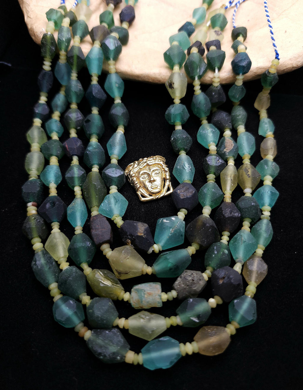 Genuine Ancient Roman Glass, Roman Glass Showing The Effects Of Age, Diamond-Shaped Beads Long 9mm-16mm, Jewelry Making Supplies