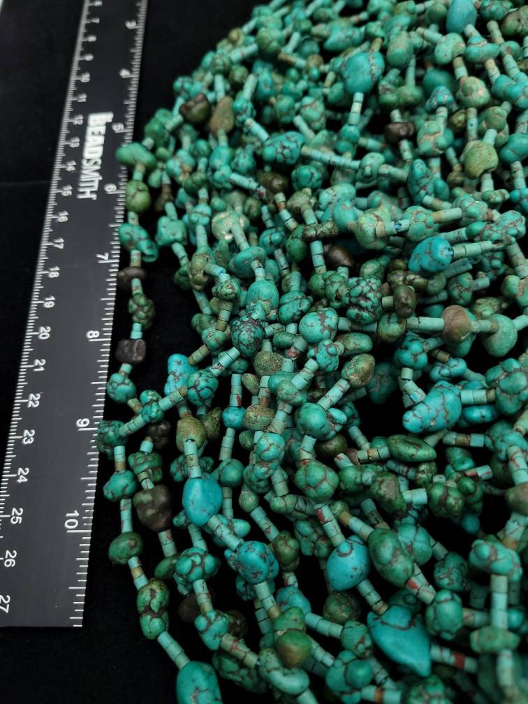 Turquoises Uncut Beads, Strand 17"-18 Inches, Unusual Stone Beads From Afghanistan,  JewelrySupplies.