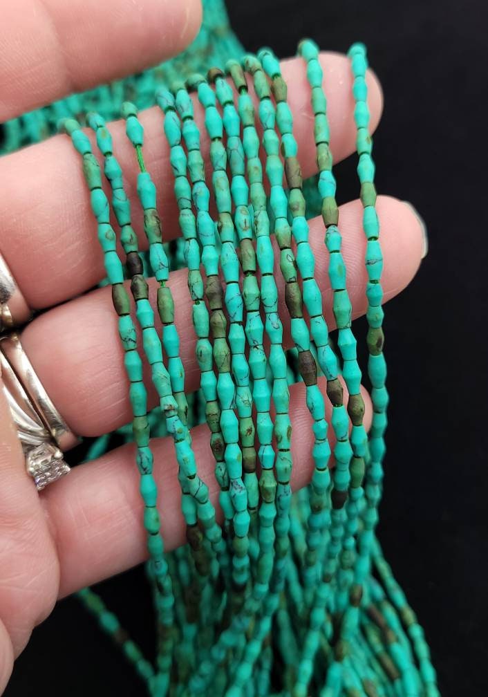 Beautiful Heishi Beads Turquoises Afghani /Strand 15"  4-5mm x 3mm 89-95 Beads / Jewelry Supplies.