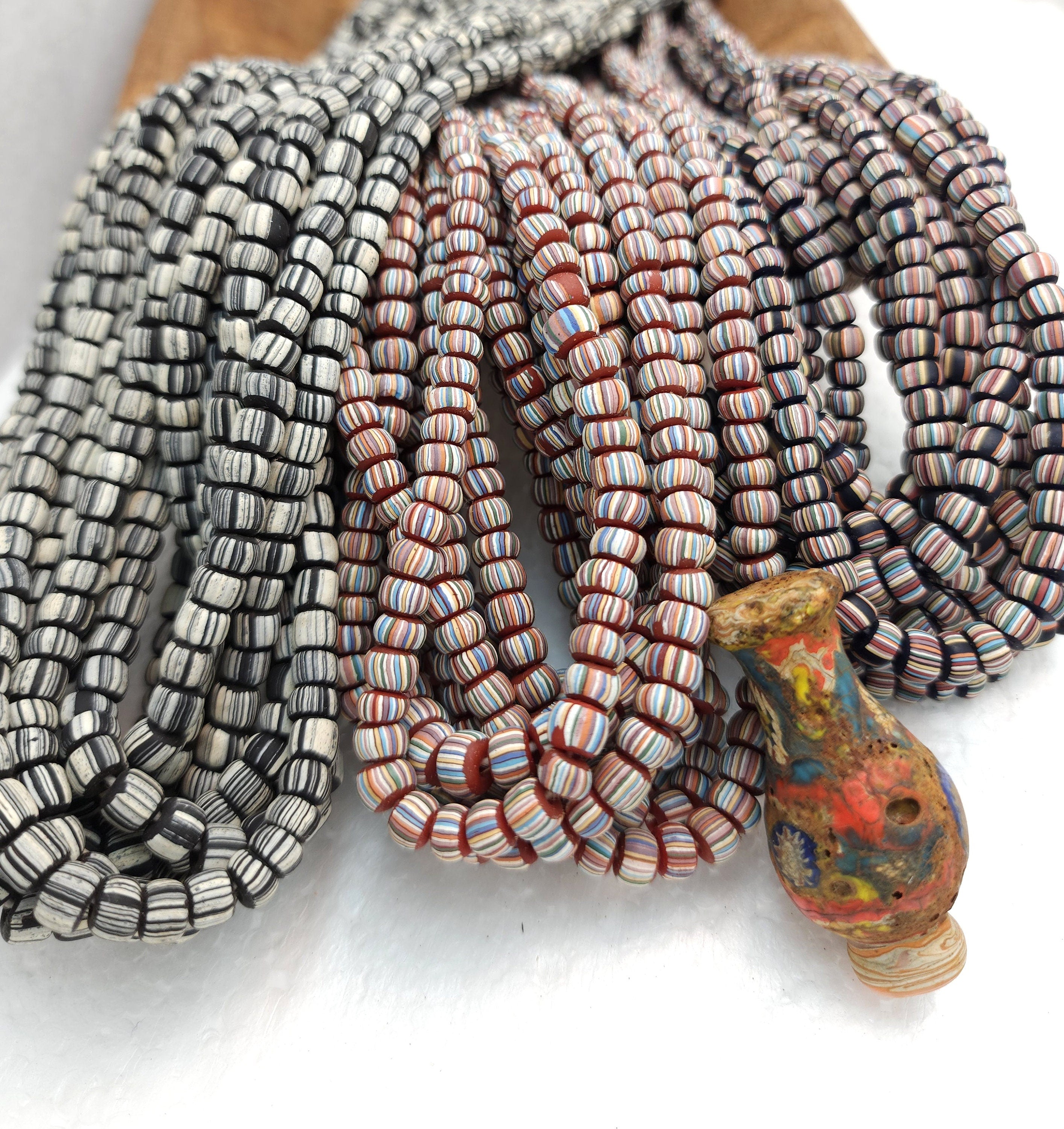 Full Strand 23" Venetian Style Currant Glass Beads 5-6mm Option To Choose / Jewelry Supplies / Java Lampwork beads / Indonesia