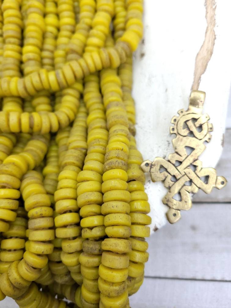 Glass Beads With Rustic Accent / Choose 9-10mm Or 11-12mm Strand 10" Long / Indonesian / Java / Thailand / Jewelry Making Supplies / Craft.