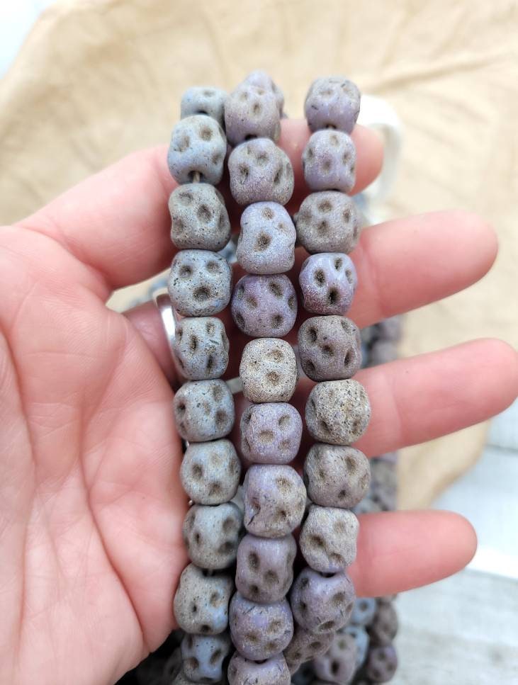 Beautiful Beads Designed By My Inspiration With Rustic Accent 15 Beads 10-11 × 10-11mm / Lampwork Beads / Indonesian / Thailand/JewelrySupp.