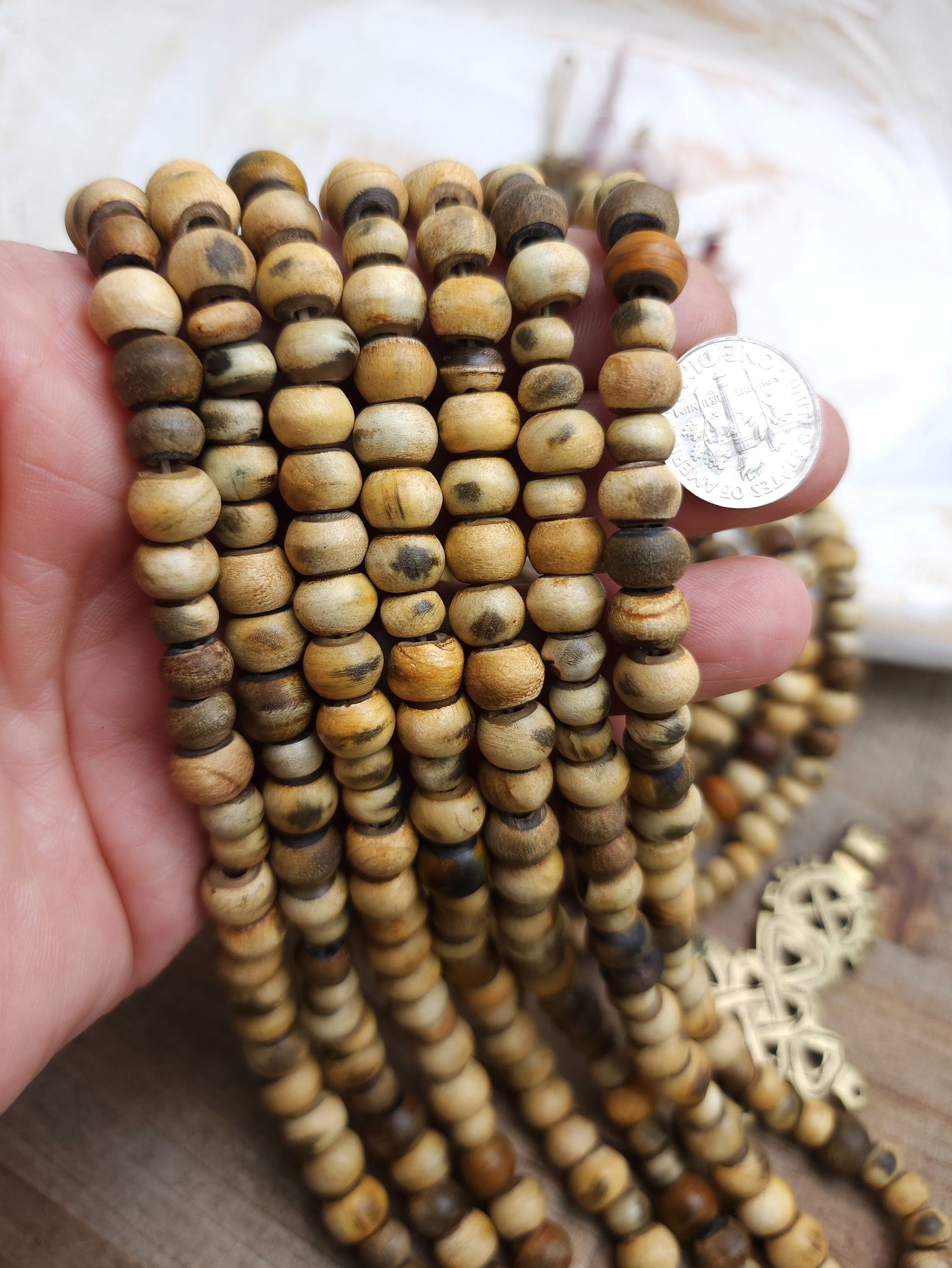 Beautiful Horn Bone Beads 6-8mm / Strand Length 10" Inches 40-42 Beads / Tribal / Boho / Ethnic / Navajo / Jewelry Supplies.