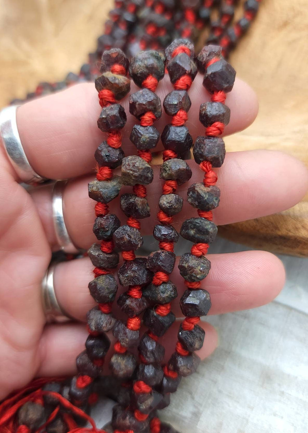 Old  Natural Garnet Beads From Afghanistan, Ancient Found Stone Beads, Strand 15-16" Inches 40-45 Beads 6-8mm, Jewelry Supplies.