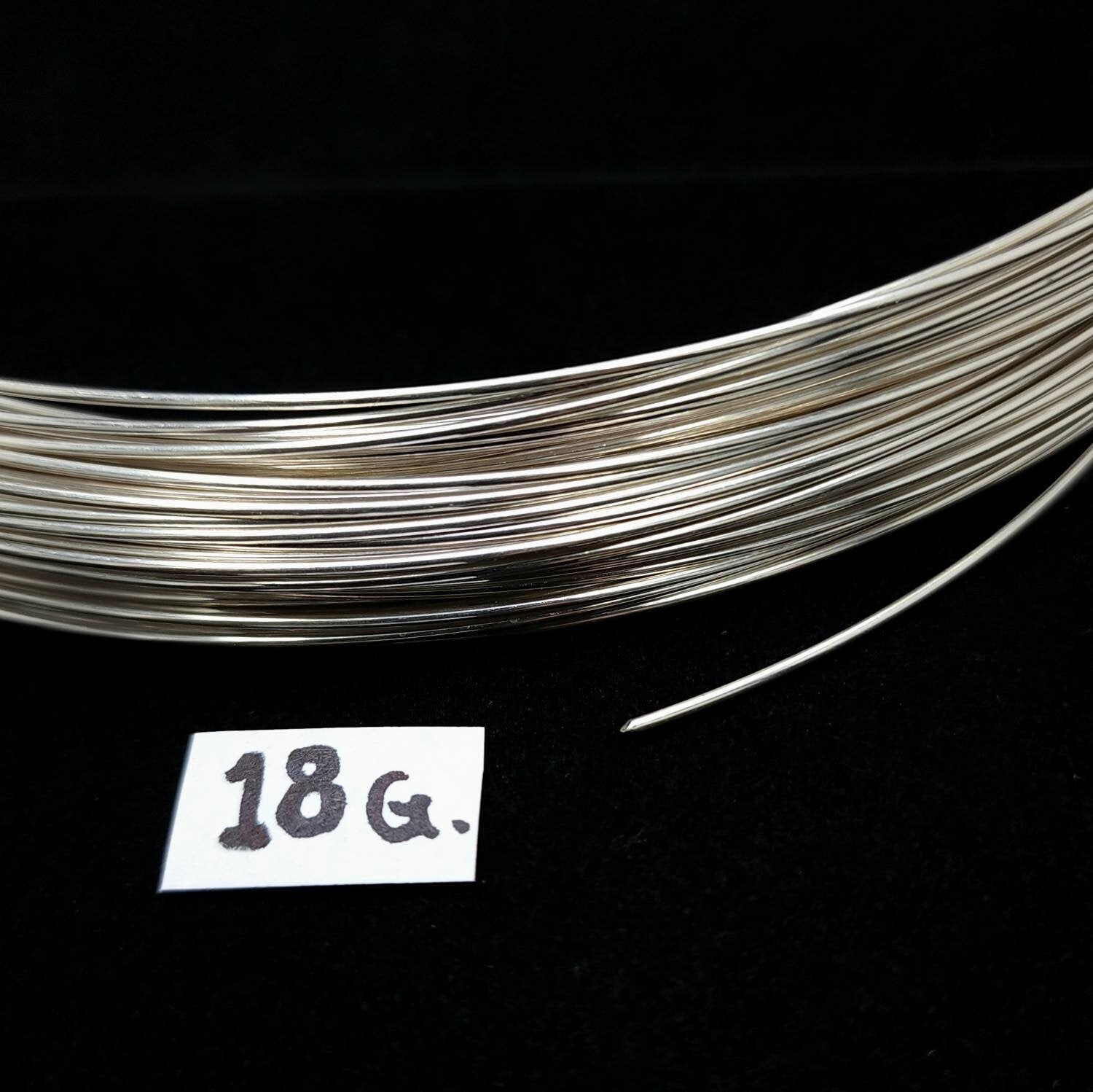 925 Sterling Silver Round Wire / Soft Dead 18 Gauge / Price is for 3 Feet or 6 Feet Handmade / Jewelry Making Supplies