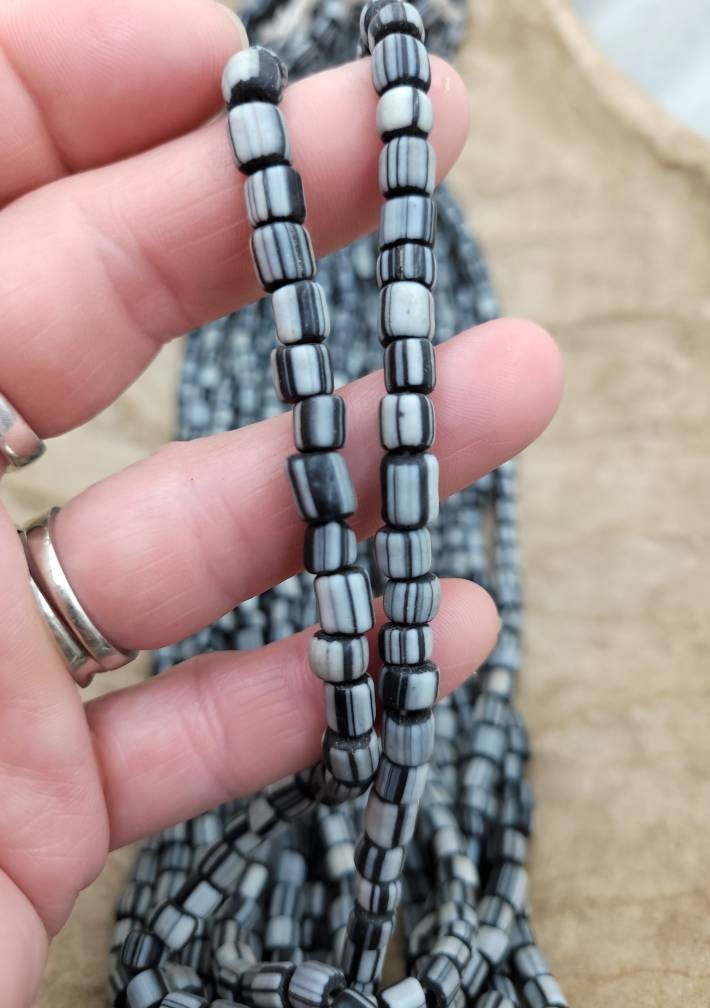 Beautiful Glass Beads Handmade From Thailand 5-8mm x 5-6mm / Strand 10 "Or 22" / Jewelry Supplies./ Indonesian Lampwork Beads/Java.