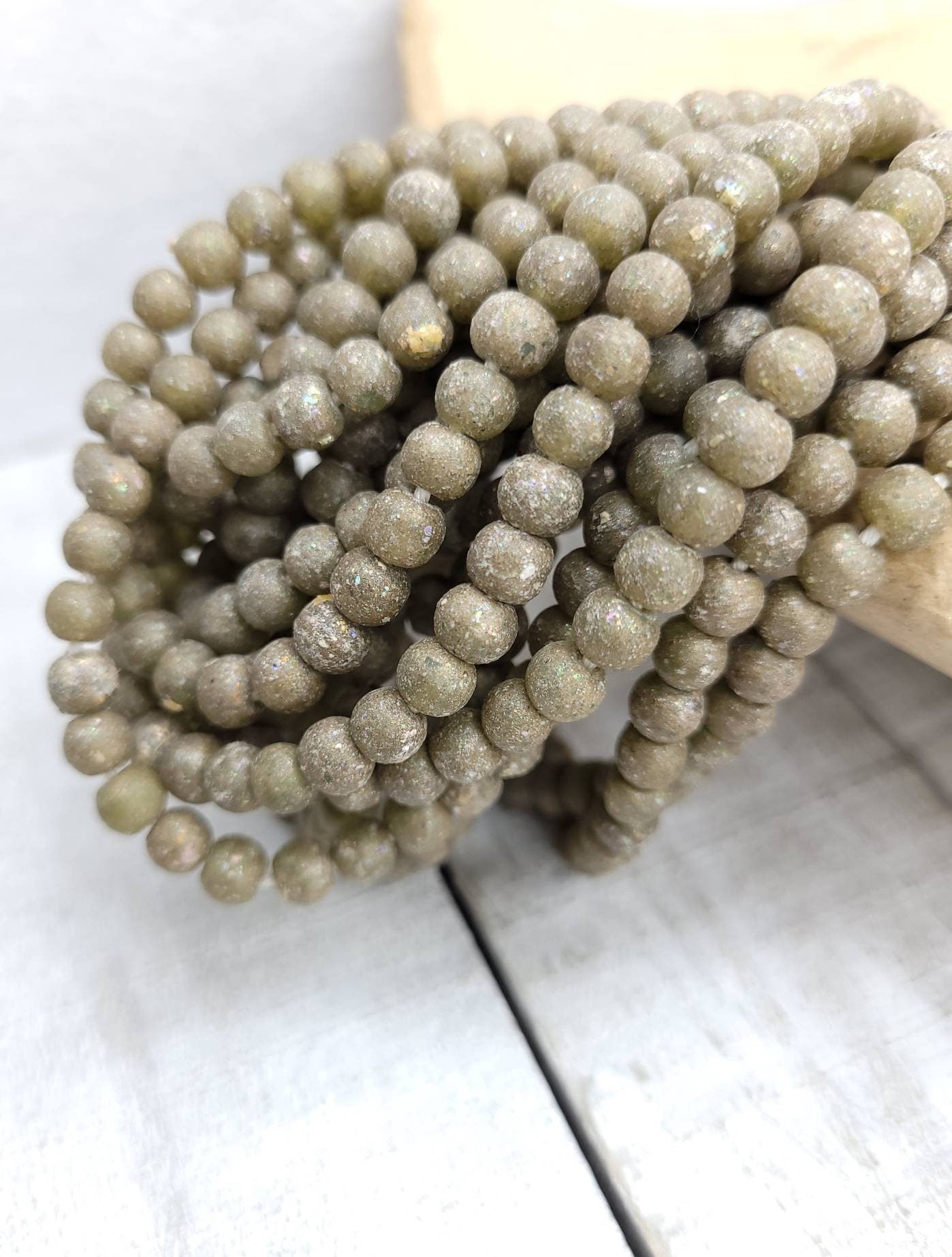 Wow So Beautiful Ancient Roman Glass Strand 6 "Inch Long Choice 6x4mm or 8x6mm / Jewelry Supplies.