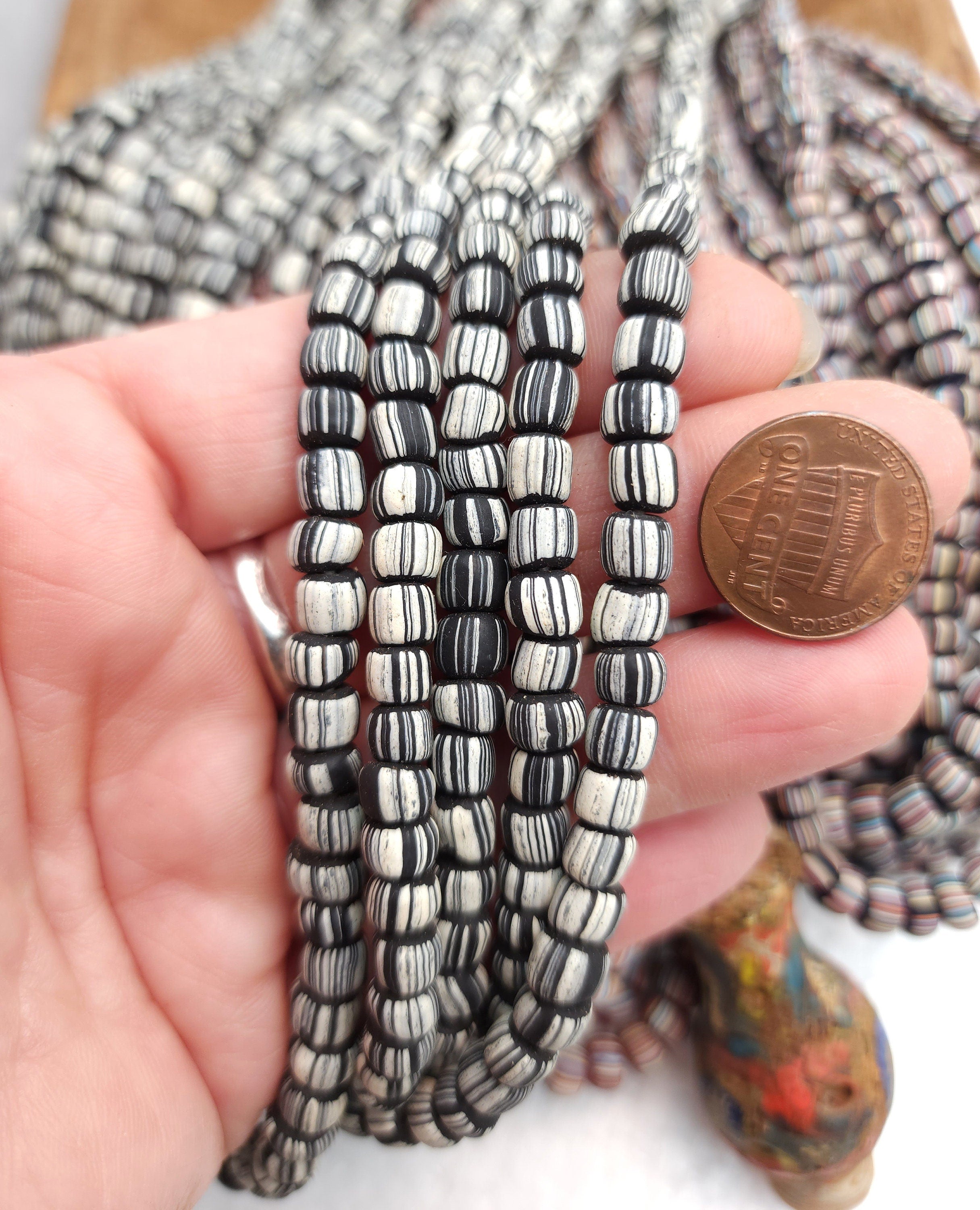 Full Strand 23" Venetian Style Currant Glass Beads 5-6mm Option To Choose / Jewelry Supplies / Java Lampwork beads / Indonesia