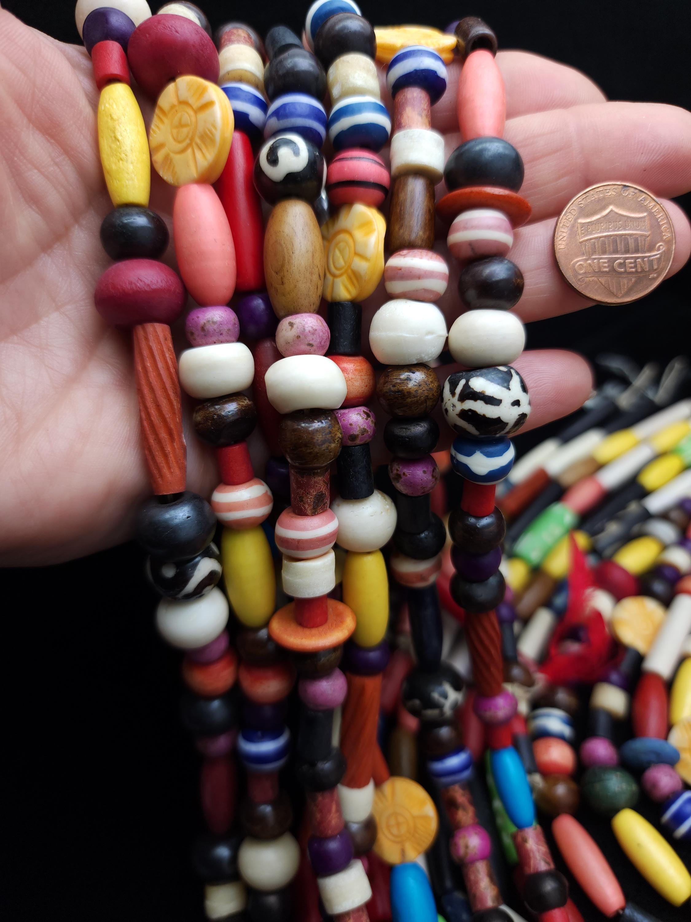 Great Mix Of Buffalo Bone Dyed Beads, Great Variety to create Jewelry, Jewelry Making Supplies, Option To Choose, Fun Beads.