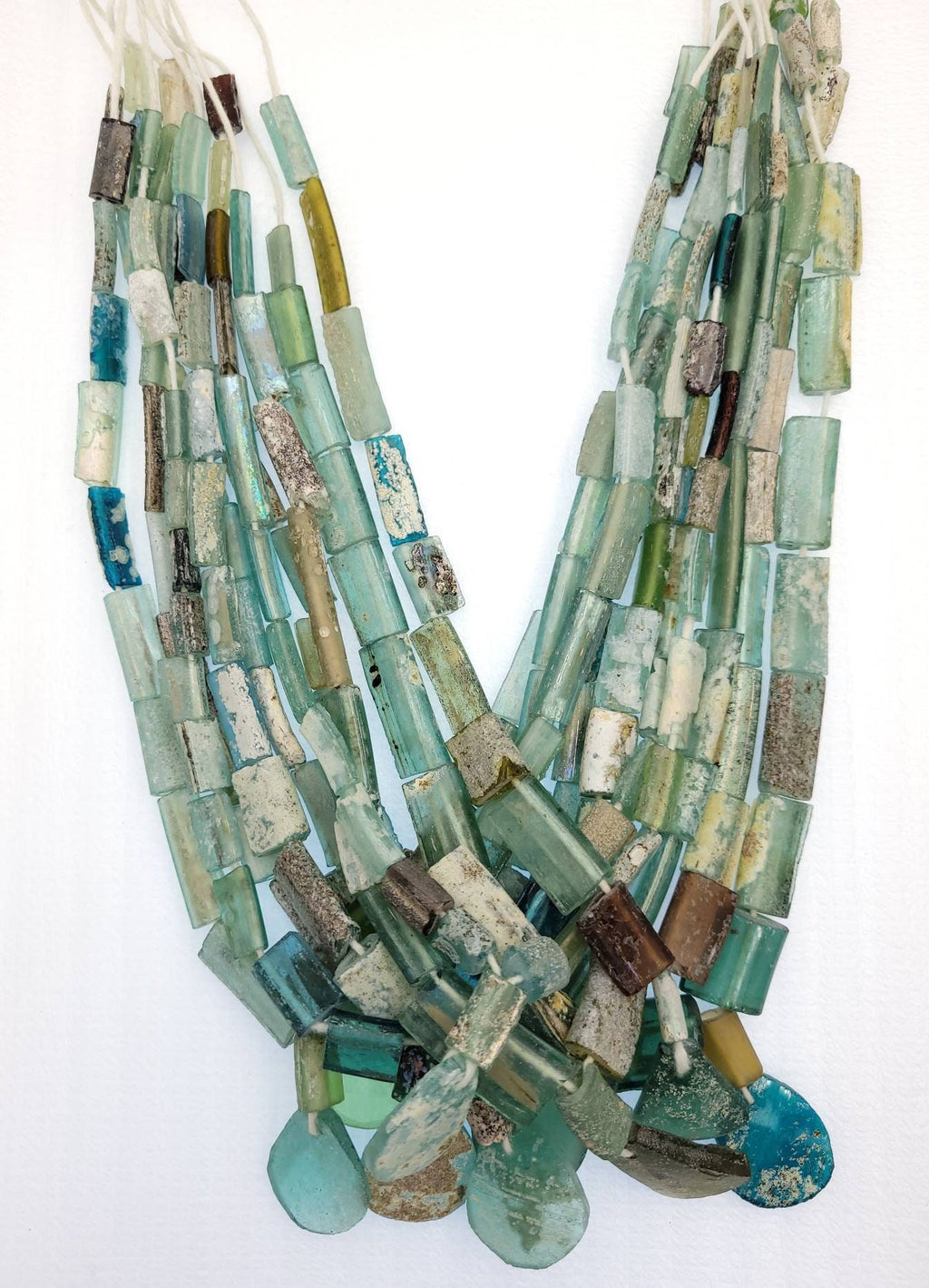 Wow Beautiful Excavated Very Old Roman Glass Speaks For Itself Its Age 2000 Years Old Strand 15 "/ Unique Roman Glass Hard To Find / Jewelry