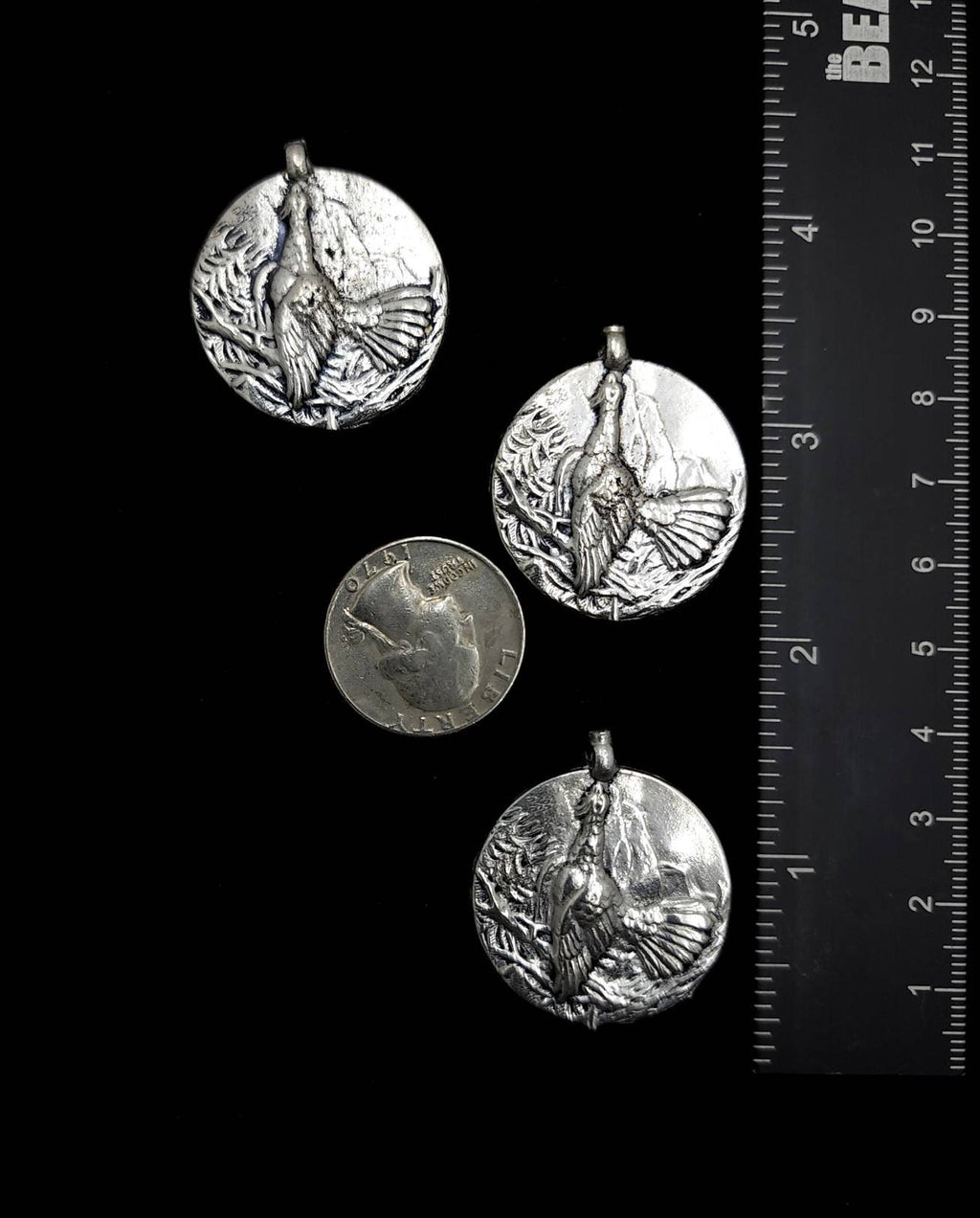 Afghani artisan hands pendants 34mm Long x 30-31mm Wide / Vintage / Tribal / Ethnic  / Jewelry Making Supplies.