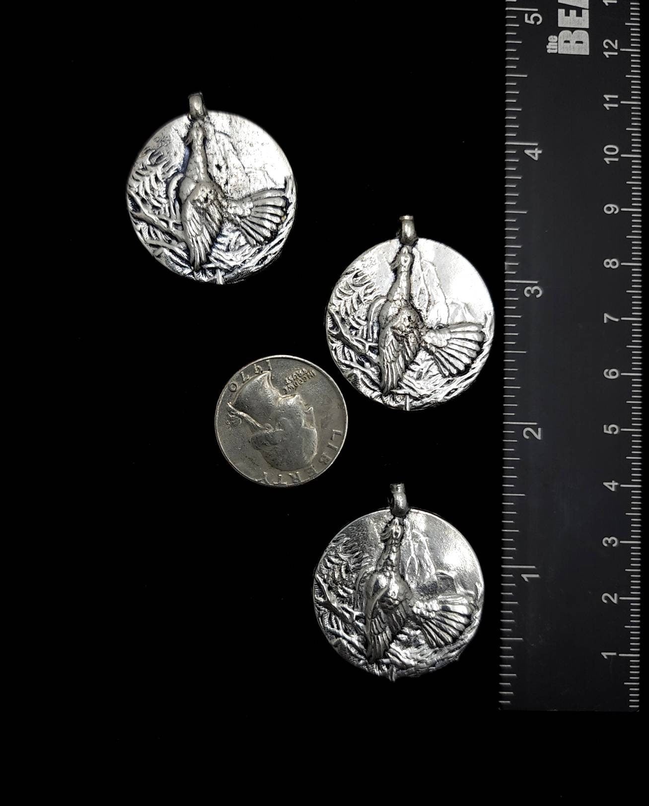 Afghani artisan hands pendants 34mm Long x 30-31mm Wide / Vintage / Tribal / Ethnic  / Jewelry Making Supplies.