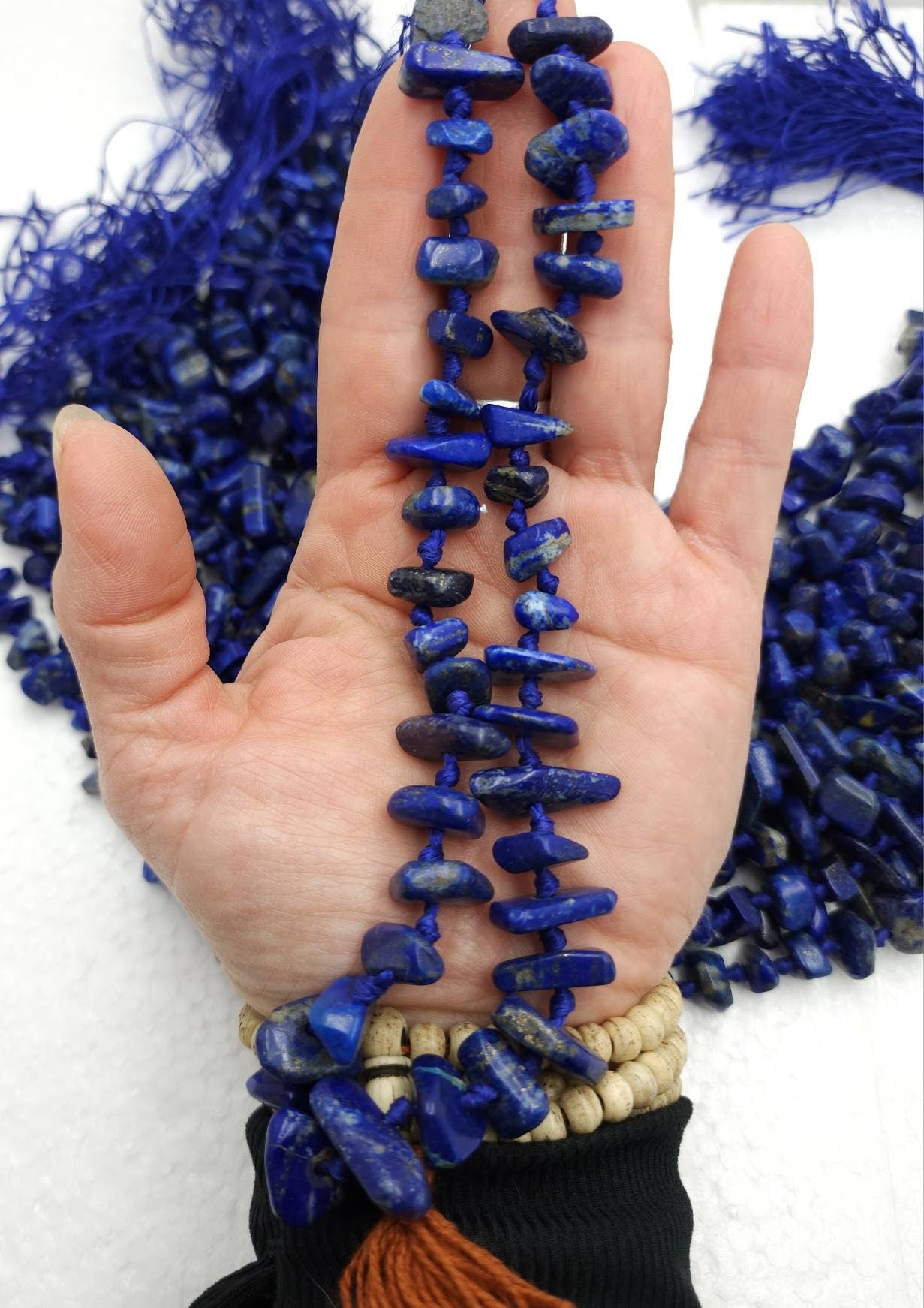 40-46 Chunk Afghani Lapis Lazuli Strand 15-16" 6-15x8-20mm Genuine Lapis Lazuli Stone / Healing Stones / Natural Beads / Jewelry Supplies.