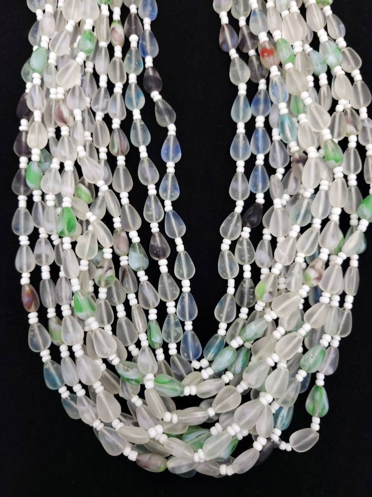 Beautiful Glass Beads From AfghanistanStrand 15-17 "10 x 8mm/Jewelry Supplies / Egyptian Style Beads/Choose Option.