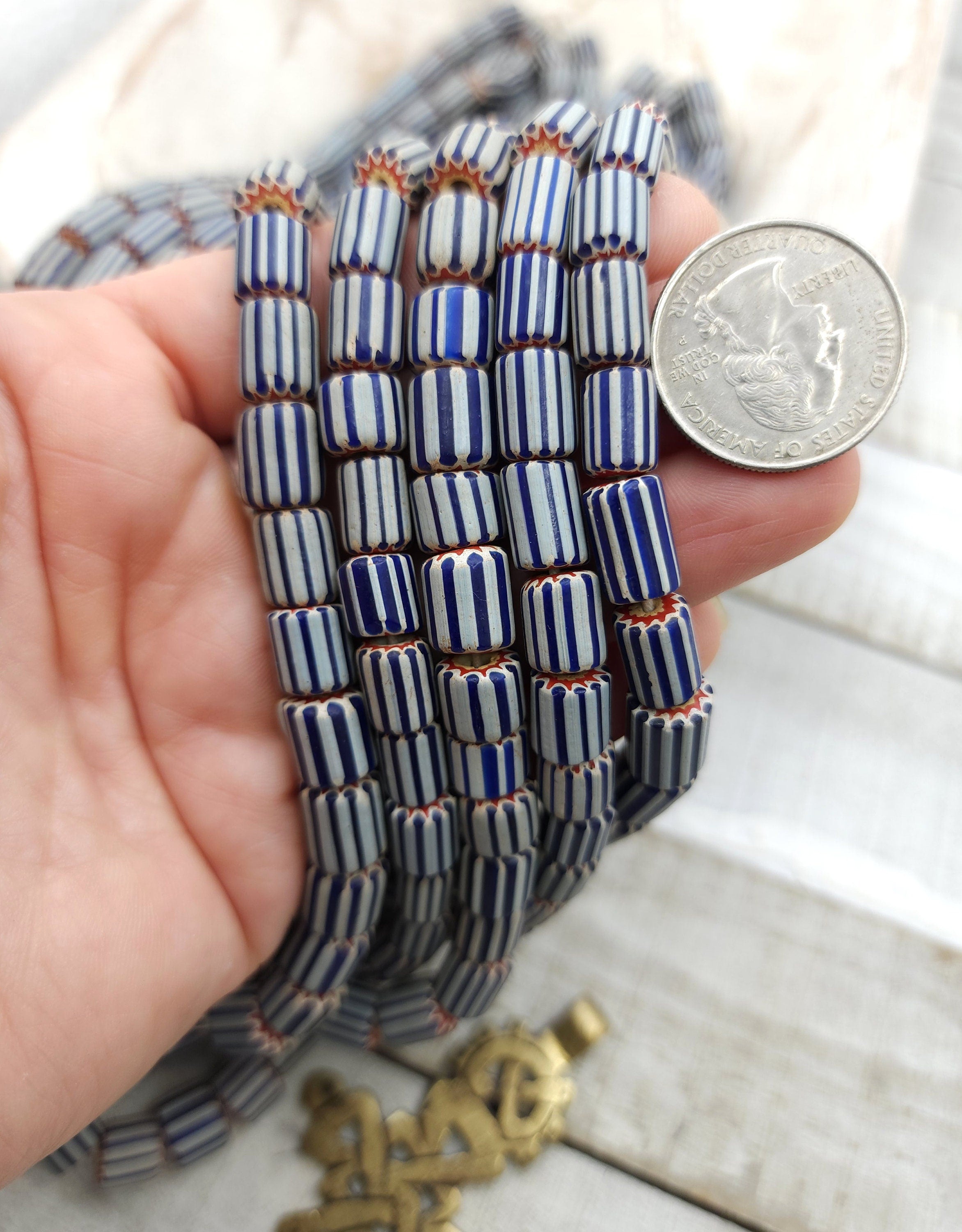 Chevron Beads Multilayer Java Indonesia, 7-11mm x 7-11mm Full Strand 20-21" Inches 58-60, Vintage, Native American,  Jewelry Supplies.