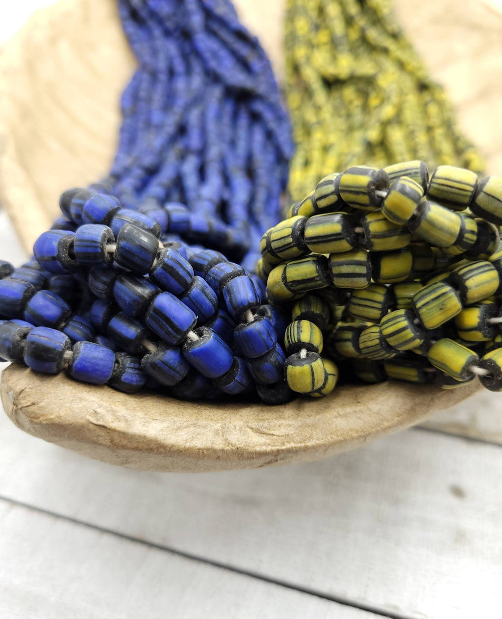 Glass Beads Handmade From Thailand 5-8mm x 5-6mm/Option to Choose Half Strand 10-11" or 22"/Jewelry Supplies/Indonesian Java Beads/Lampwork.