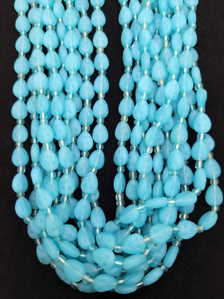 Glass Beads From AfghanistanStrand 17-18" 10 x 8mm / Jewelry Supplies / Egyptian Style Beads /Choose Color Option / Opaque Glass Beads
