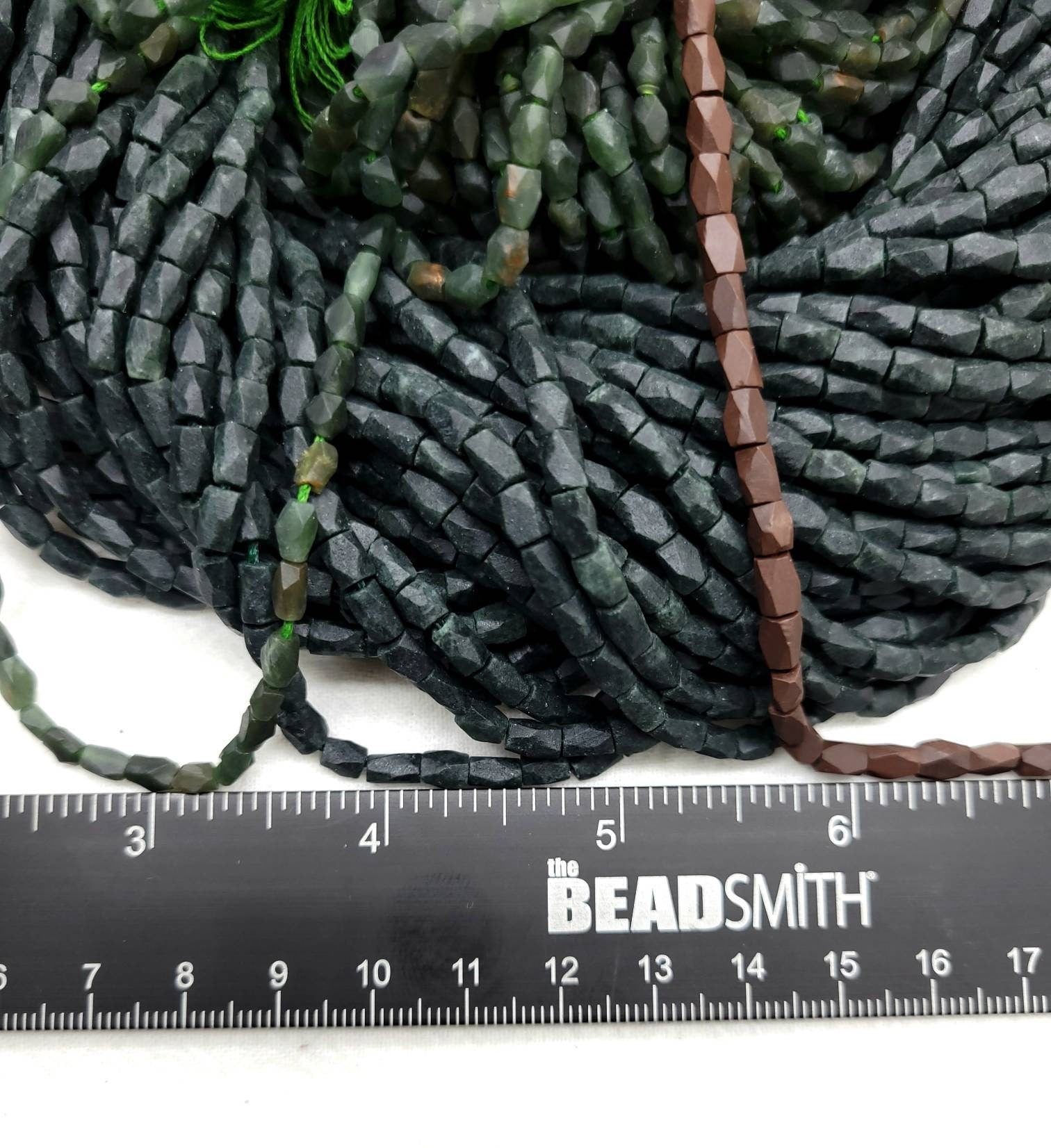 Jade Afghani 4-5mm / Genuine Faceted Natural Stone Heishi Beads From Afghanistan Full Strand15 "Inch / Jewelry Supplies.
