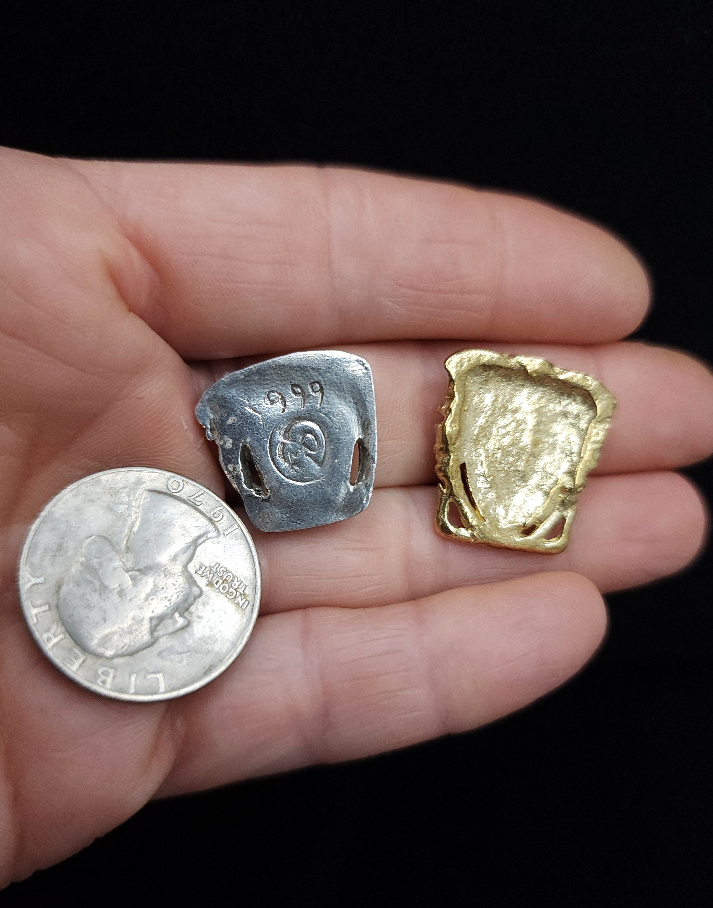 Raw Brass Medusa OR Fine Silver Medusa .99 Pendant, Mythological Face, Jewelry Supplies