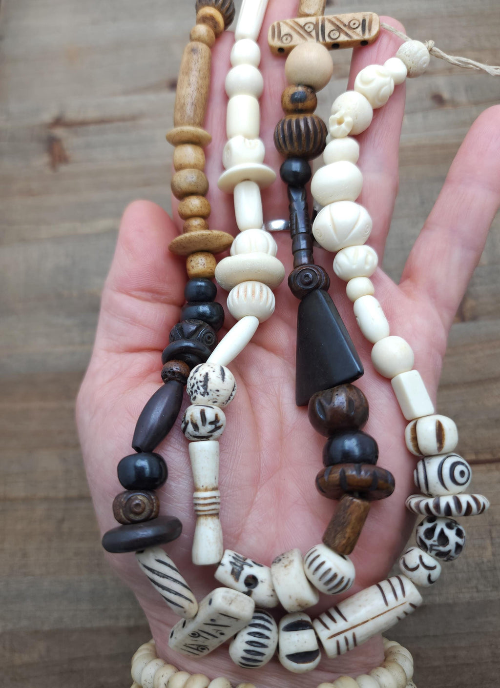 Beautiful Bone Beads Without Animal Suffering /Strand 14" 6-25mm Variety to Choose / Vintage Boho Navajo Tribal  Ethnic / Jewelry Supplies