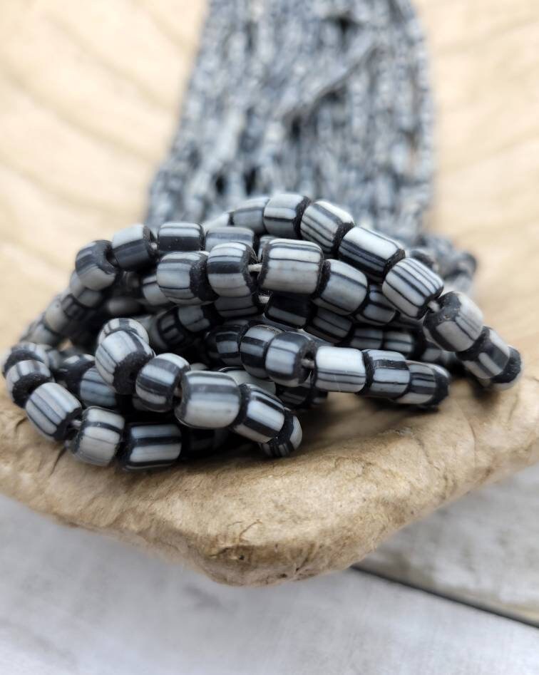 Beautiful Glass Beads Handmade From Thailand 5-8mm x 5-6mm / Strand 10 "Or 22" / Jewelry Supplies./ Indonesian Lampwork Beads/Java.
