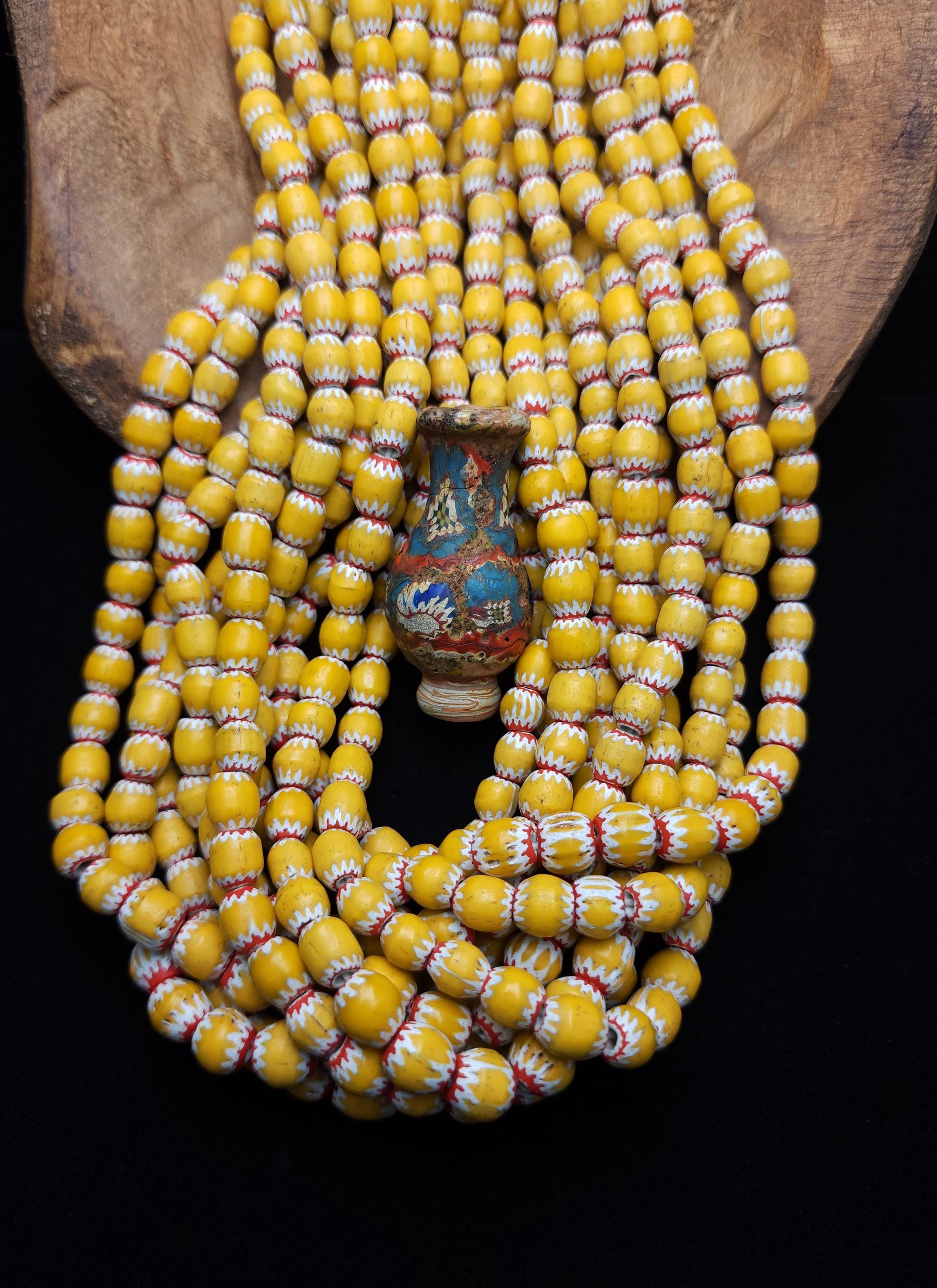 Multilayer Chevron Beads From Java Indonesia, 7-10mm x 7-9mm Choose Full Strand 21" + Inches [66-70 Beads], Vintage, Jewelry Supplies